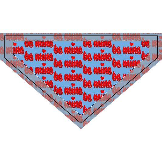 Be Mine Clip-on Pet Bandana, Cute Dog Accessories, Pet Gifts for Valentine's Day, Adjustable Pet Wear, Holiday Pet Fashion