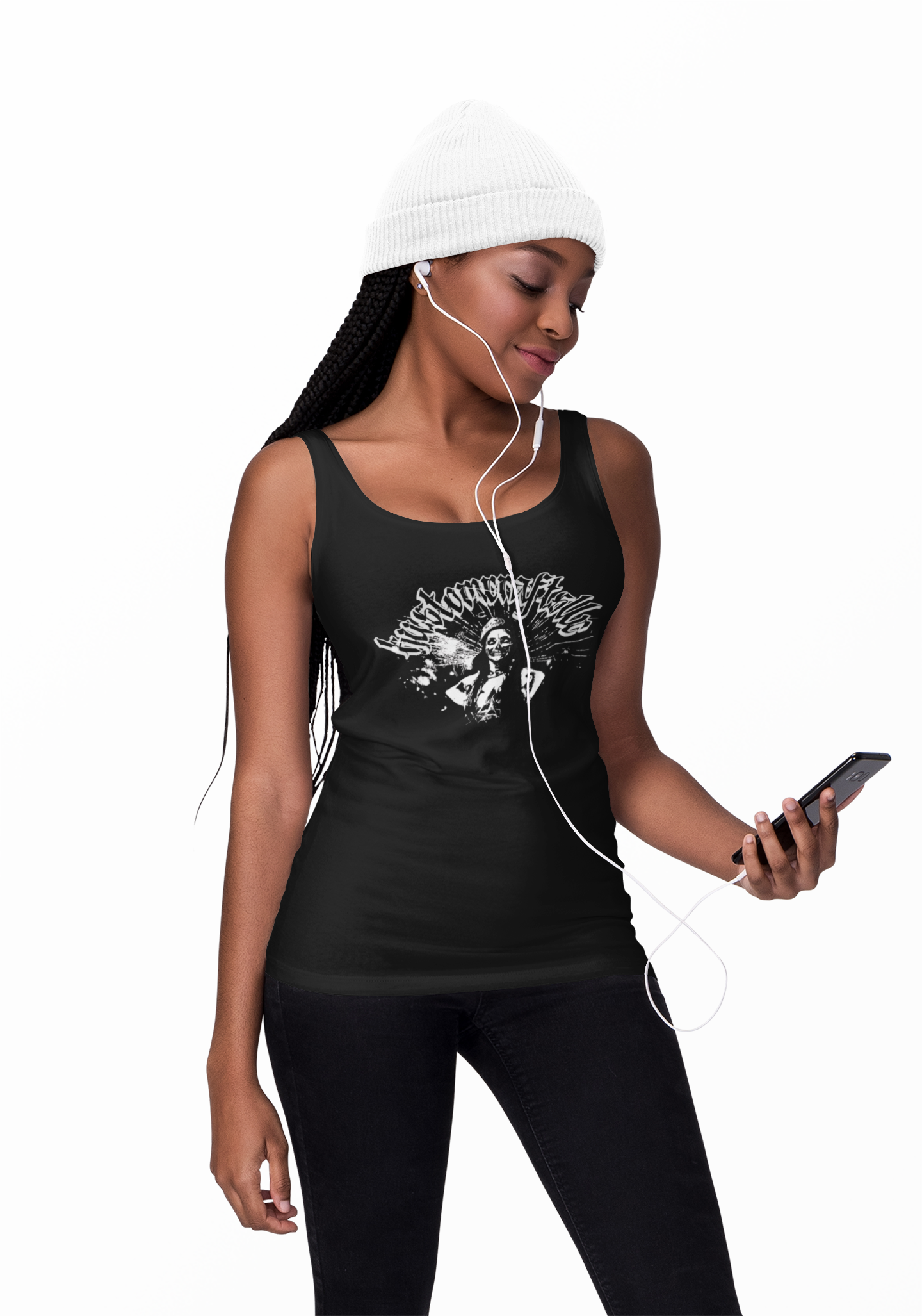 Gothic Street Tank, Women's Ideal Racerback Tank, Kustom Crafts LLC, Tank Top for Women, Streetwear Tank, Gothic Tank, Alternative Tank Top