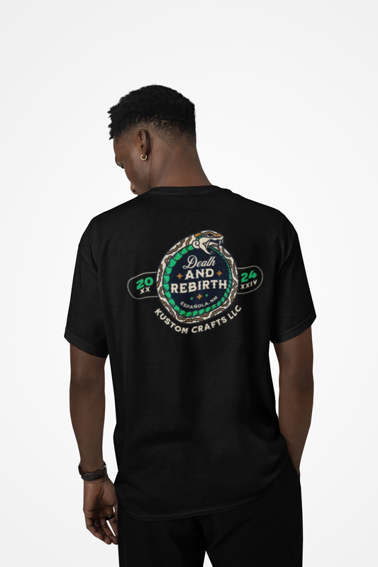 Death and Rebirth Snake Graphic Tee, Death Rebirth Unisex T-shirt, Streetwear Alternative Fashion, Serpent Design Shirt, Edgy Clothing