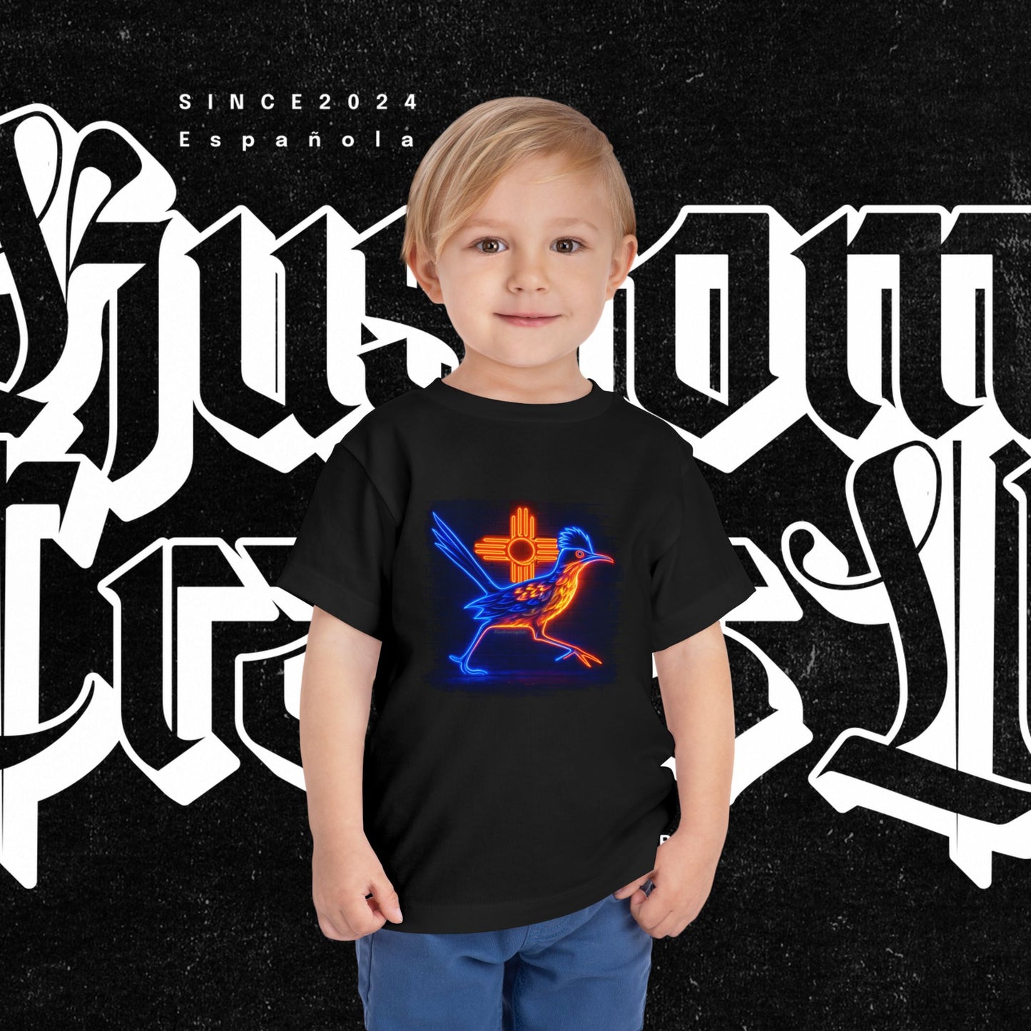 Neon Roadrunner New Mexico Design - Toddler Tee