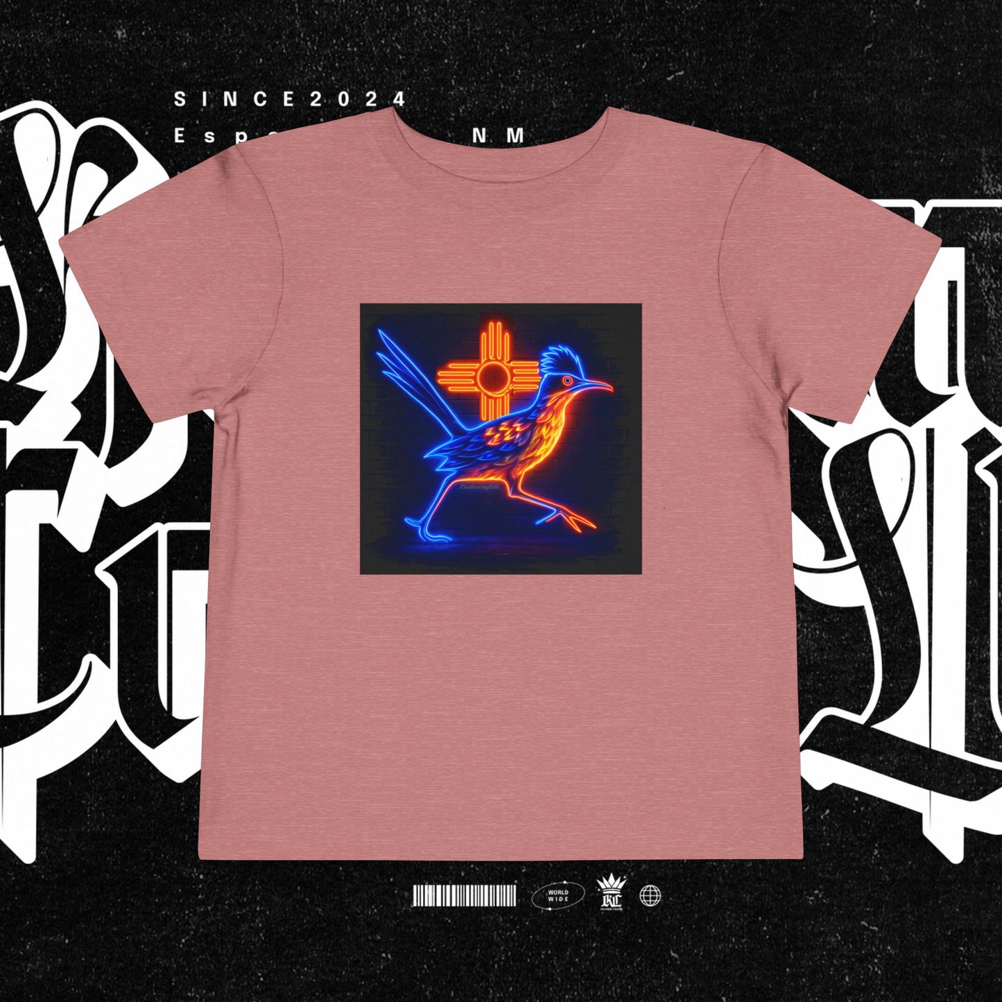 Neon Roadrunner New Mexico Design - Toddler Tee