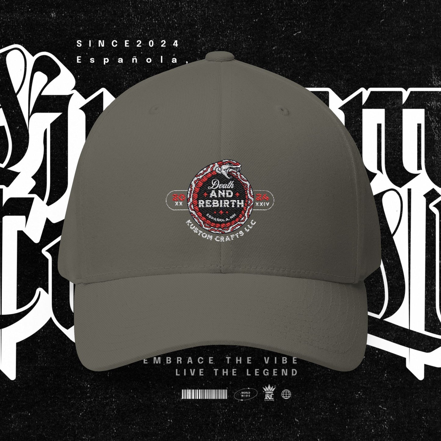 Embroidered Death and Rebirth Cap