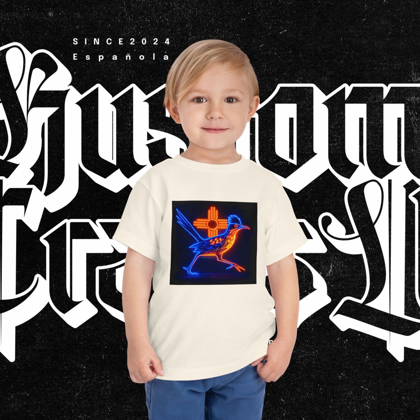Neon Roadrunner New Mexico Design - Toddler Tee