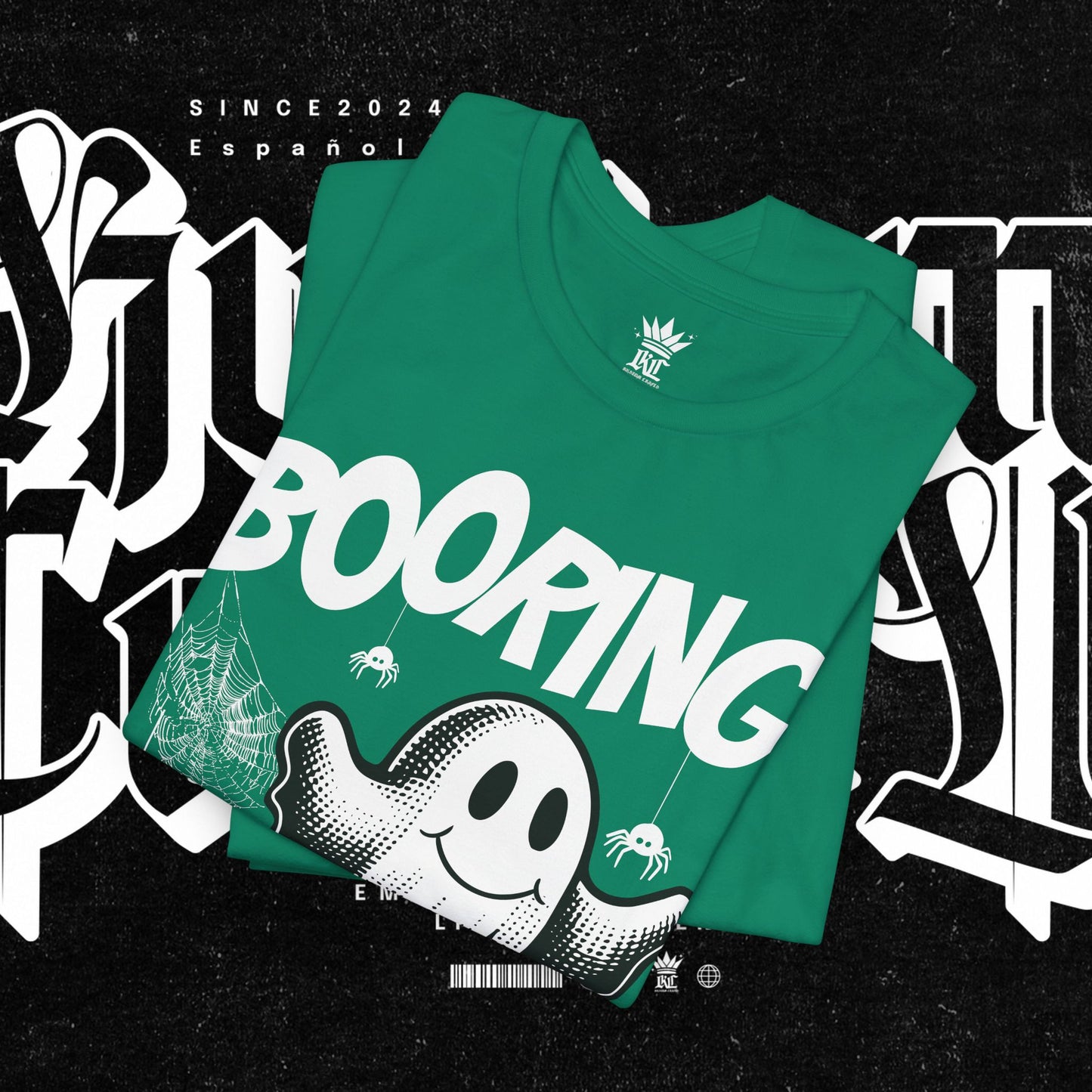 Ghostly Boo-Ring Fun Tee - Spooky Vibes, Perfect for Halloween, Casual Wear, Gift for Ghost Lovers, Graphic Tee, Trendy Outfit