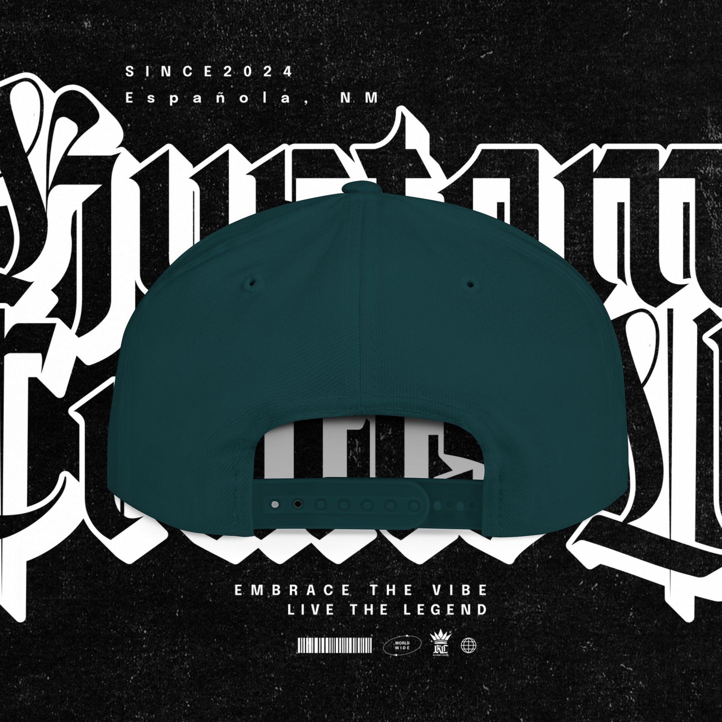 Custom Flat Bill Snapback Hat | Embrace the Vibe, Live the Legend | Perfect for Streetwear, Festivals, Casual Outings, Gifts