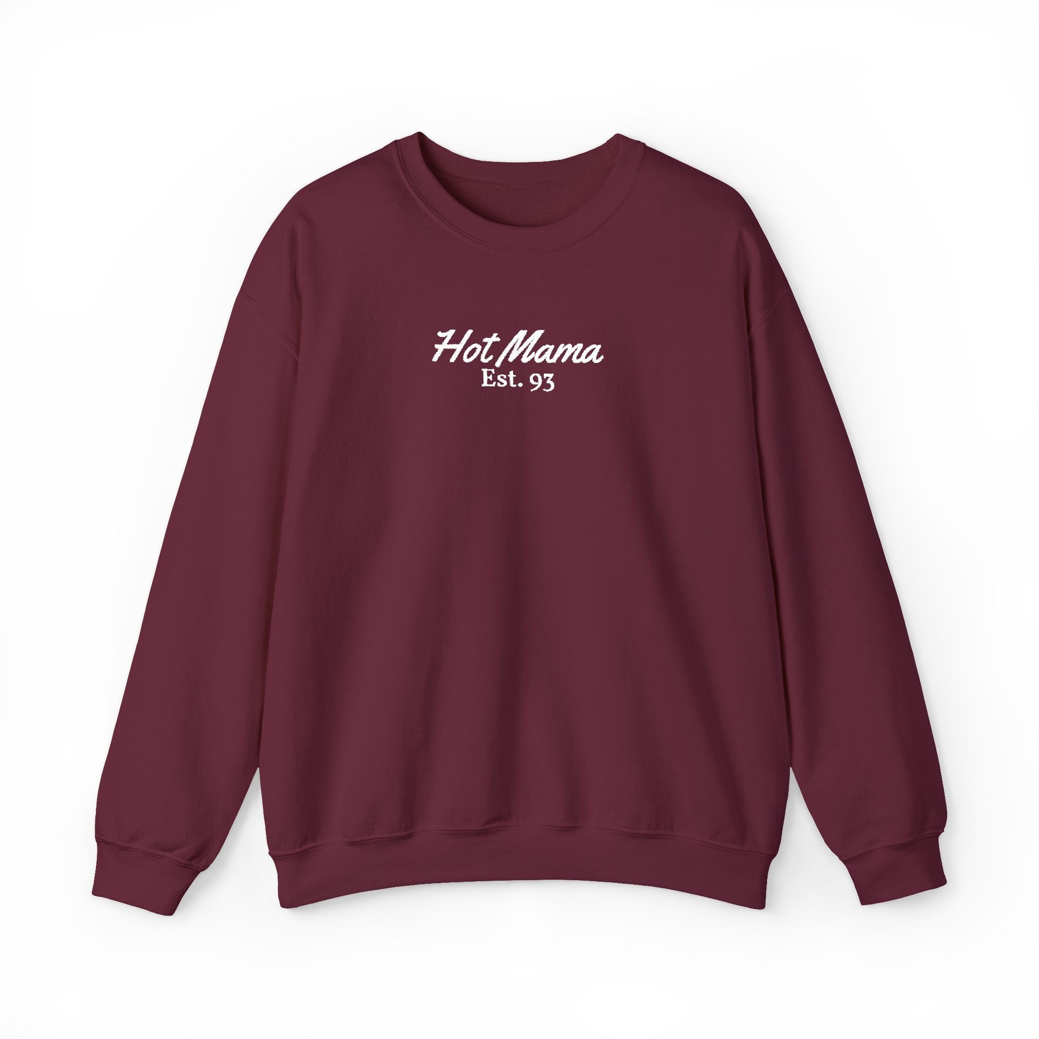 Hot Mama - Personalized Embroidery Crewneck Sweatshirt