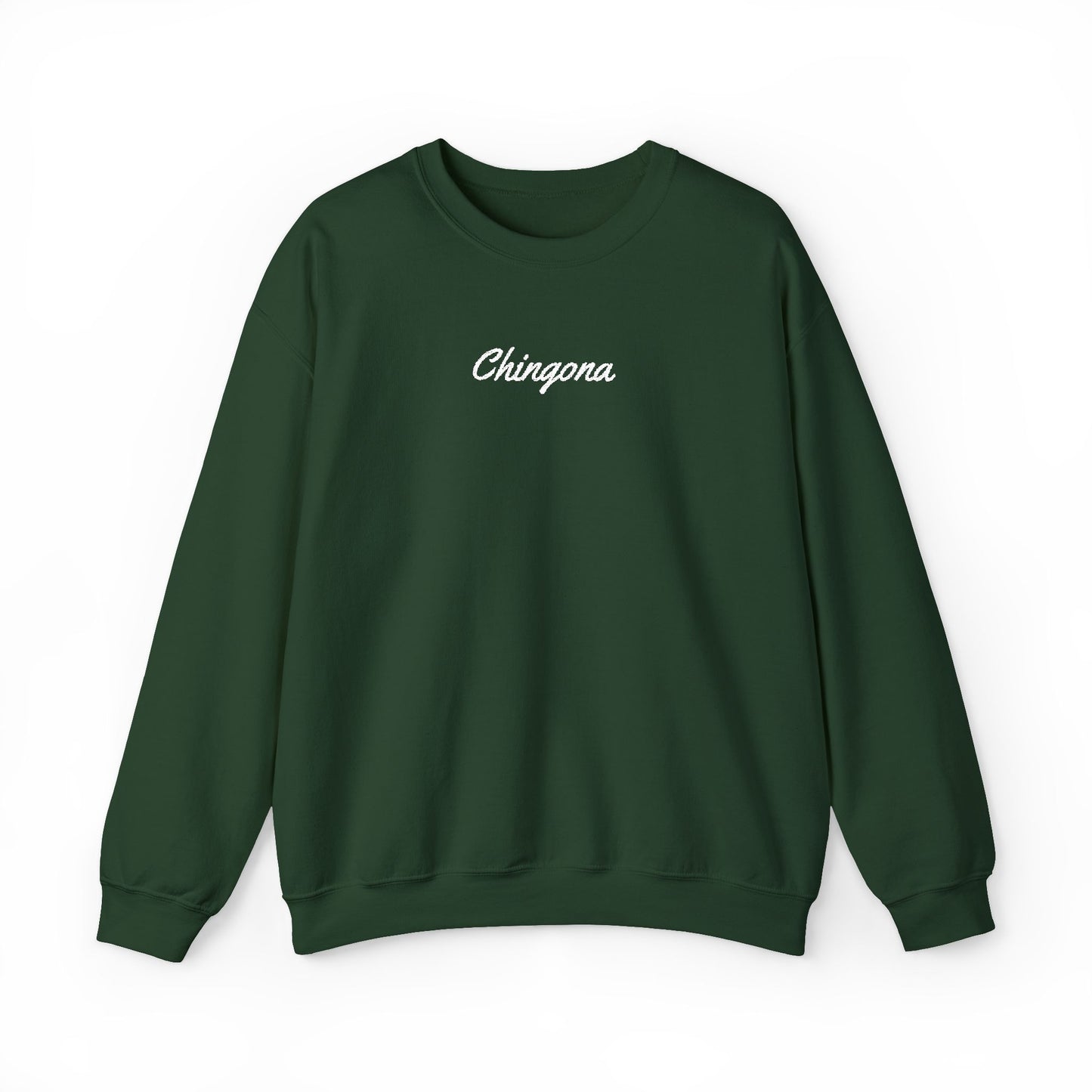 Chingona Embroidery  Heavy Blend Crewneck Sweatshirt