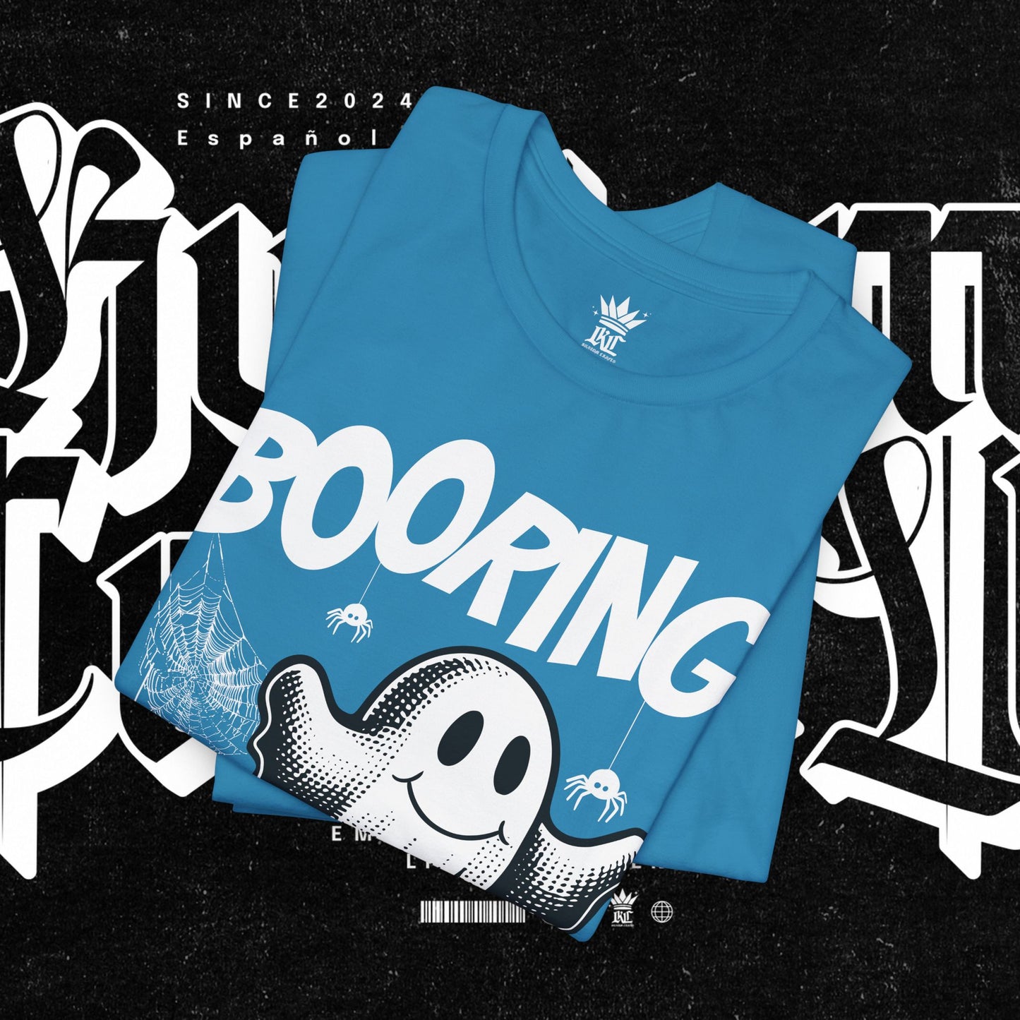 Ghostly Boo-Ring Fun Tee - Spooky Vibes, Perfect for Halloween, Casual Wear, Gift for Ghost Lovers, Graphic Tee, Trendy Outfit