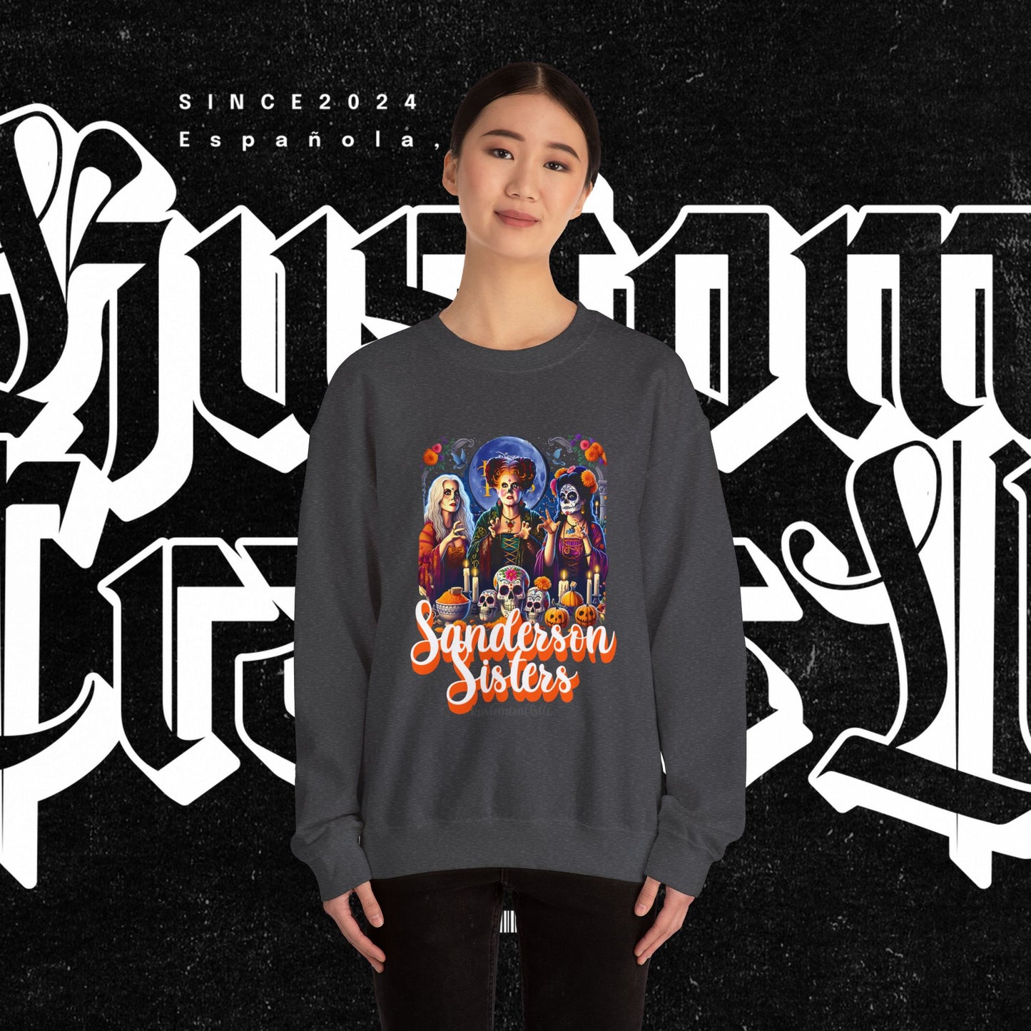 Sanderson Sisters Crewneck Sweatshirt, Halloween Sweatshirt, Casual Fall Fashion, Unisex Sweater, Art Print Sweatshirt