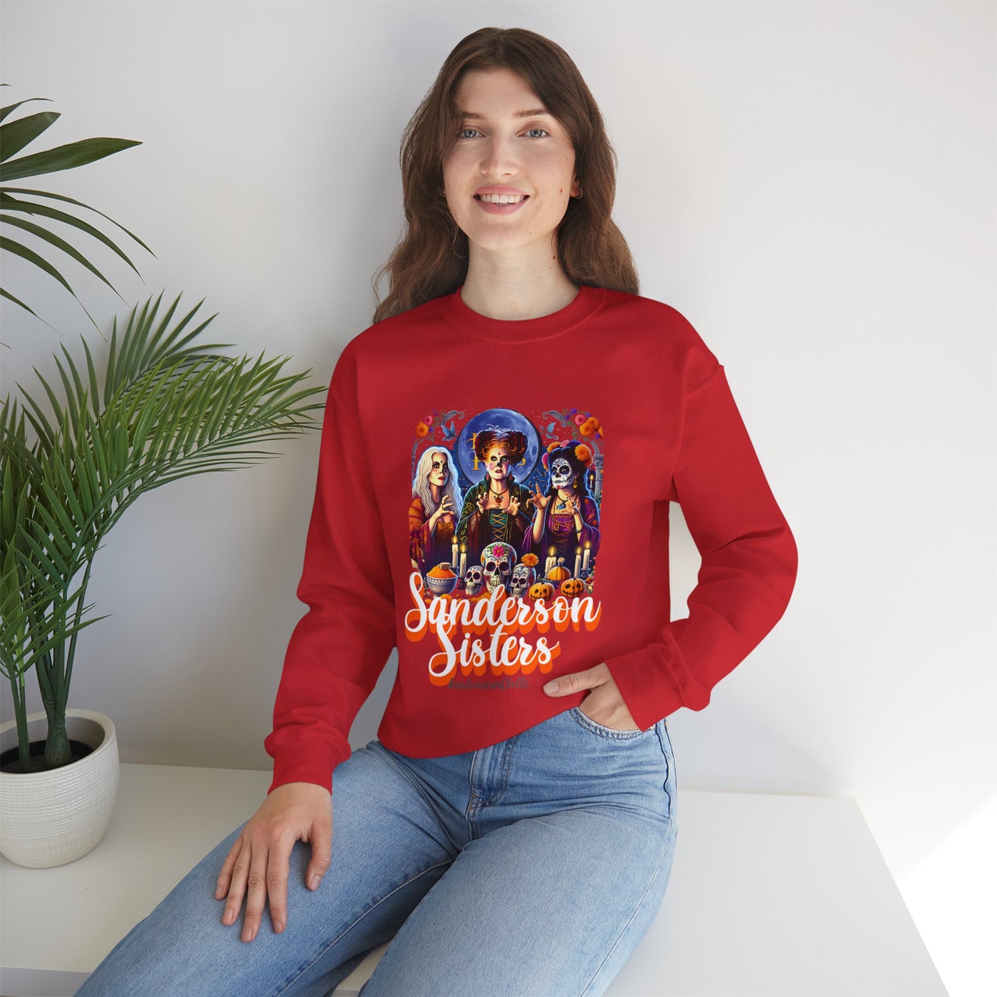 Sanderson Sisters Crewneck Sweatshirt, Halloween Sweatshirt, Casual Fall Fashion, Unisex Sweater, Art Print Sweatshirt