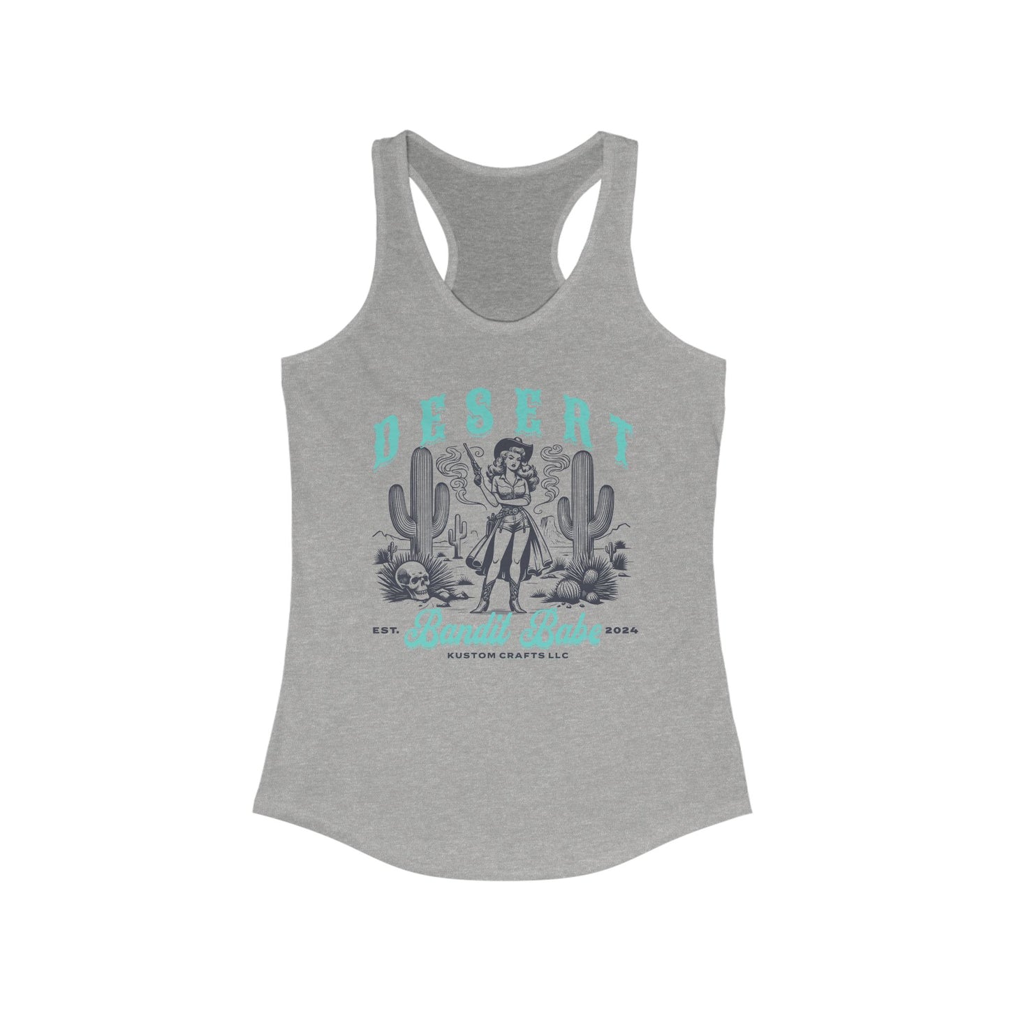 Desert Bandit Babe Racerback Tank - Summer Tank Top, Boho Fashion, Western Inspired, Casual Wear, Gift for Her