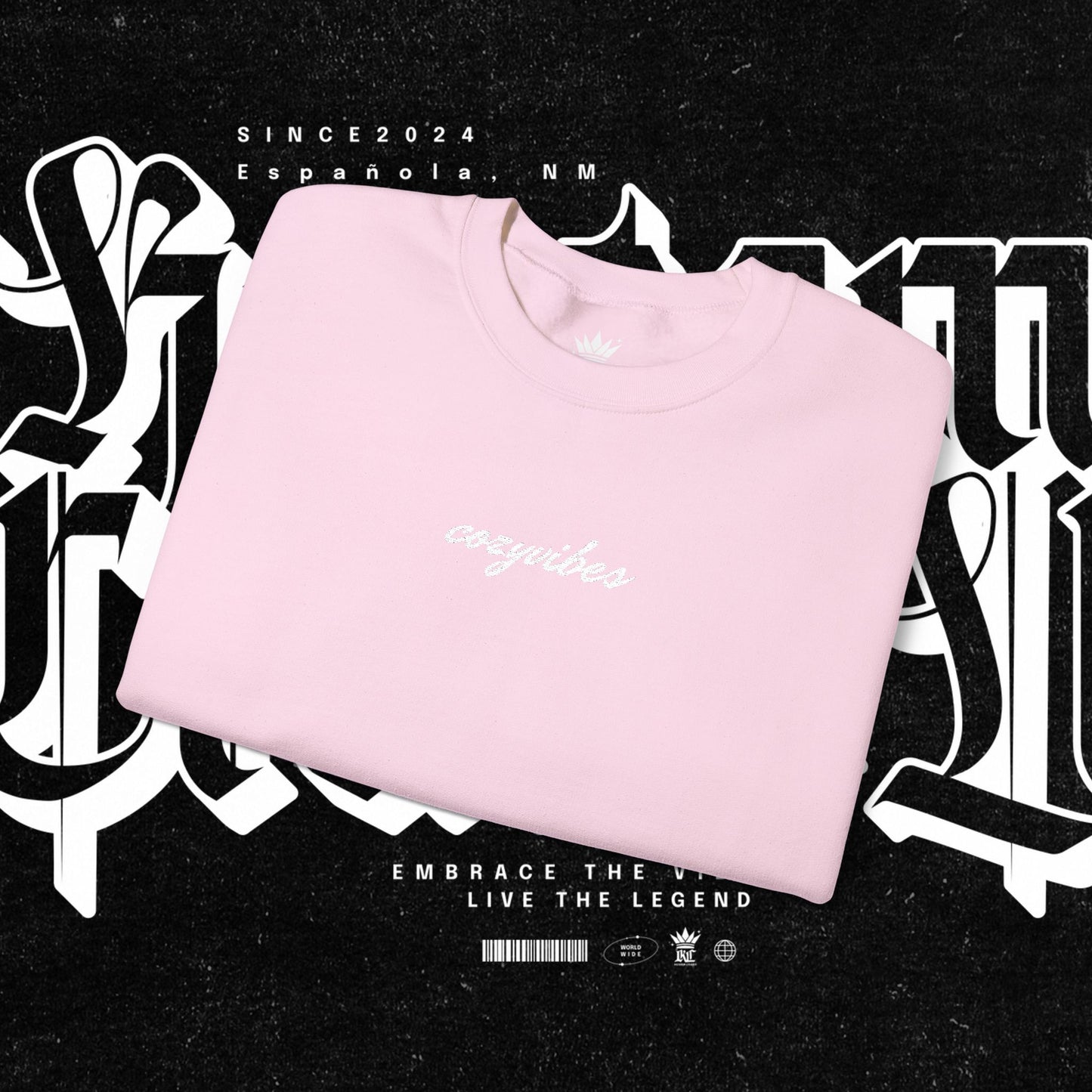 Cozy Vibes Embroidery Heavy Blend™ Crewneck Sweatshirt