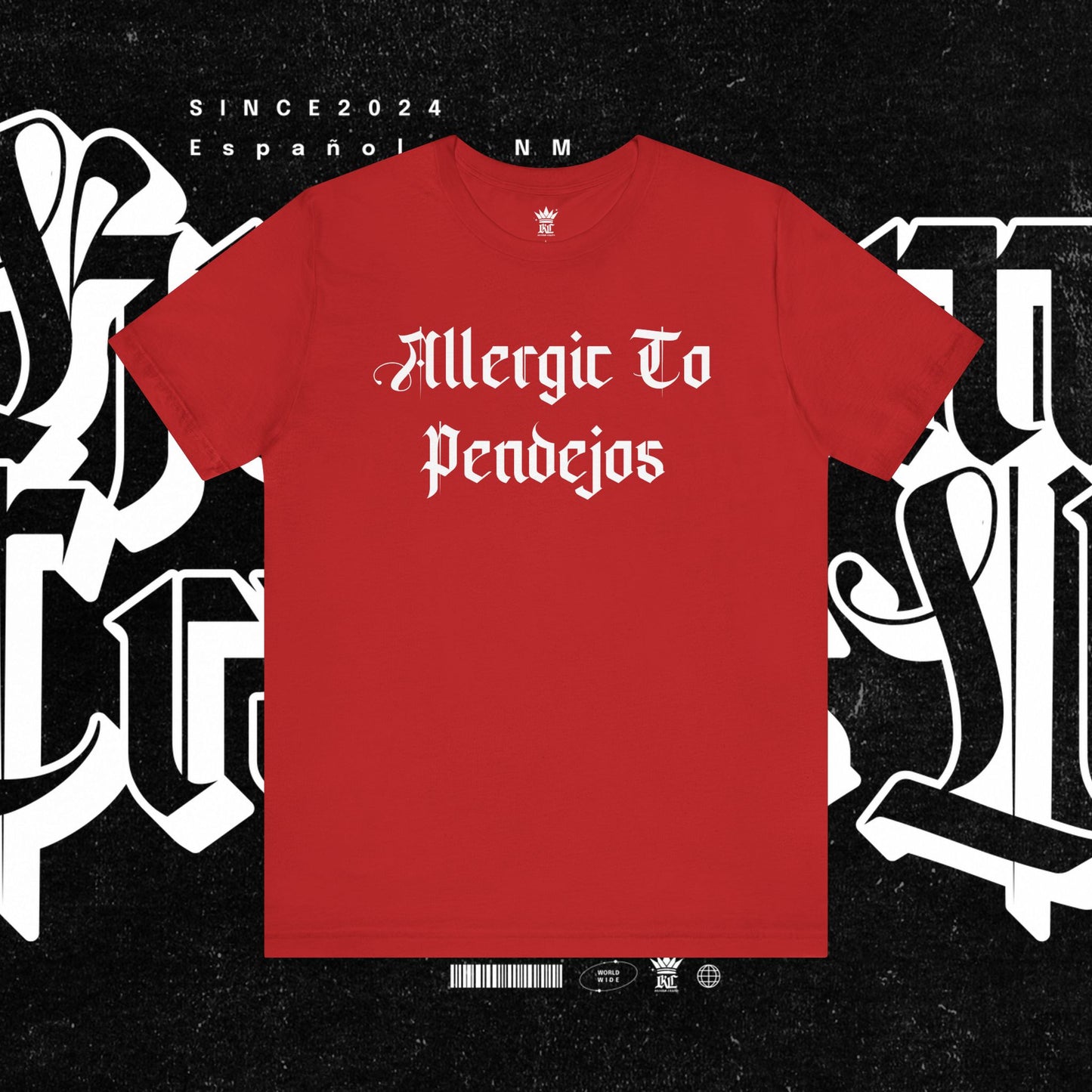 Allergic to Pendejos Unisex Jersey Tee | Casual Humor Shirt | Gift for Friends, Birthday, Humor Apparel, Everyday Wear