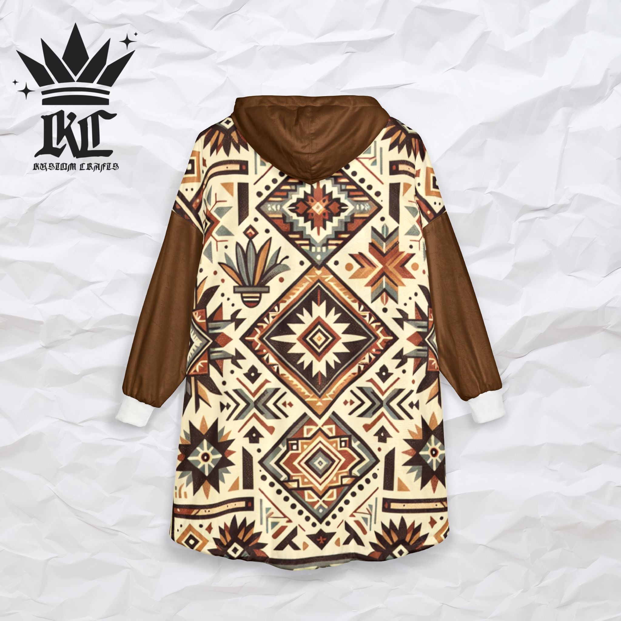 Southwestern Sherpa Hooded Blanket