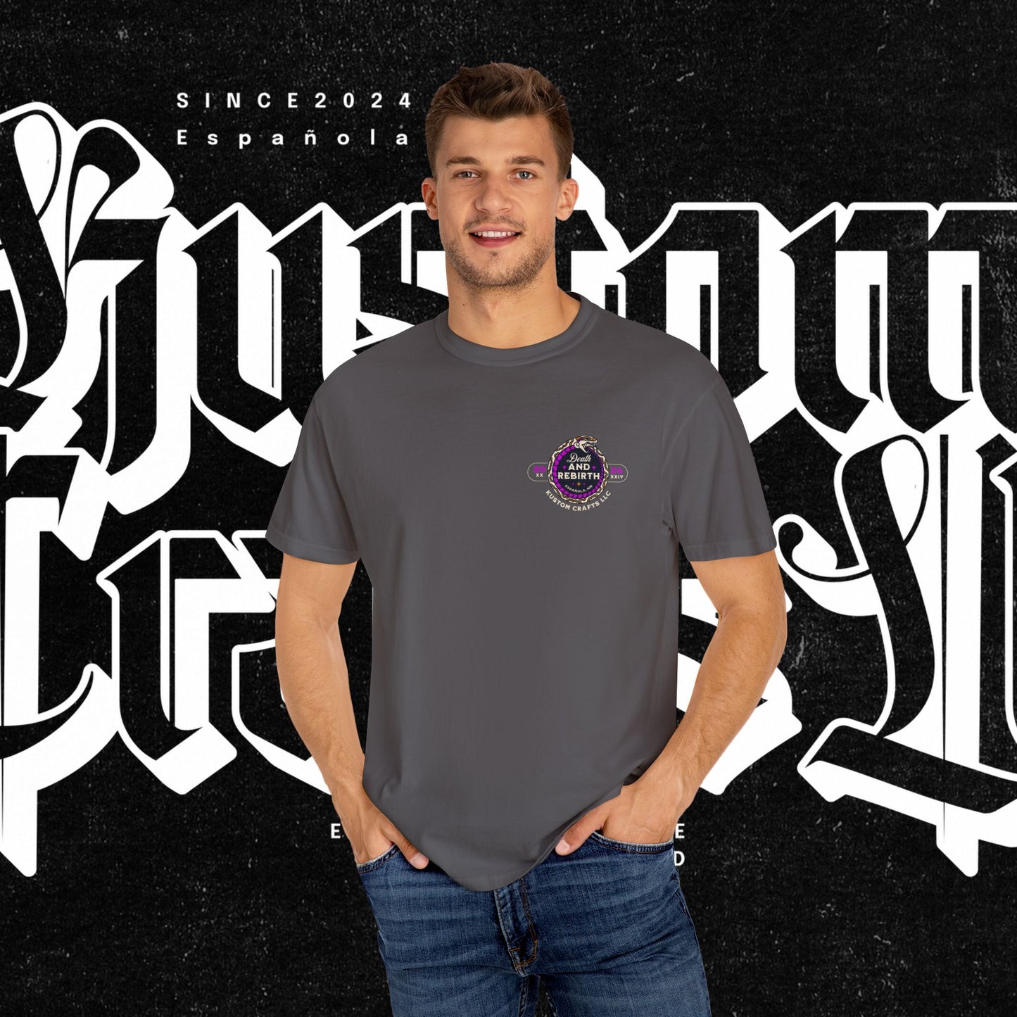 Death and Rebirth Bright Purple/Pink Snake Graphic Tee, Death Rebirth Unisex T-shirt, Streetwear Alternative Fashion, Serpent Design Shirt, Edgy Clothing