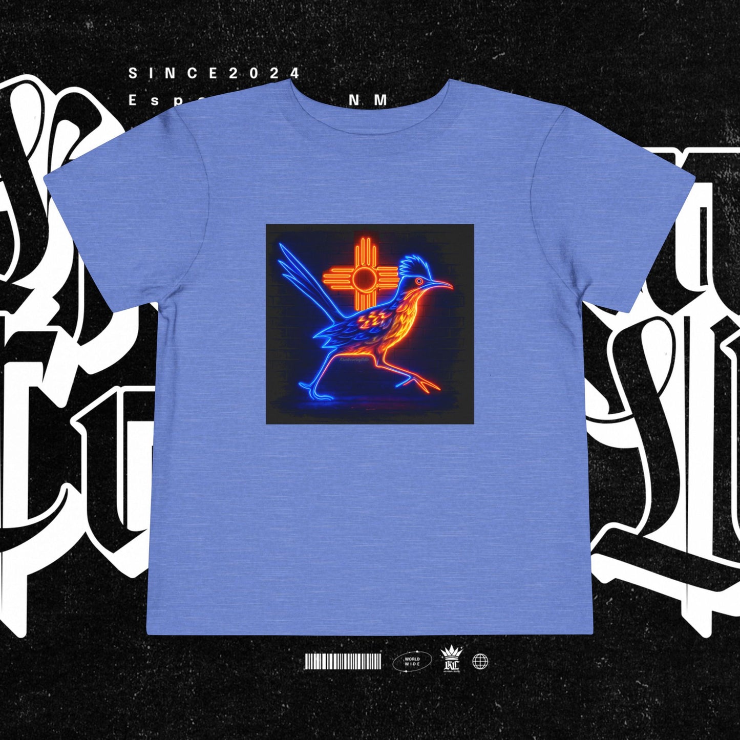 Neon Roadrunner New Mexico Design - Toddler Tee