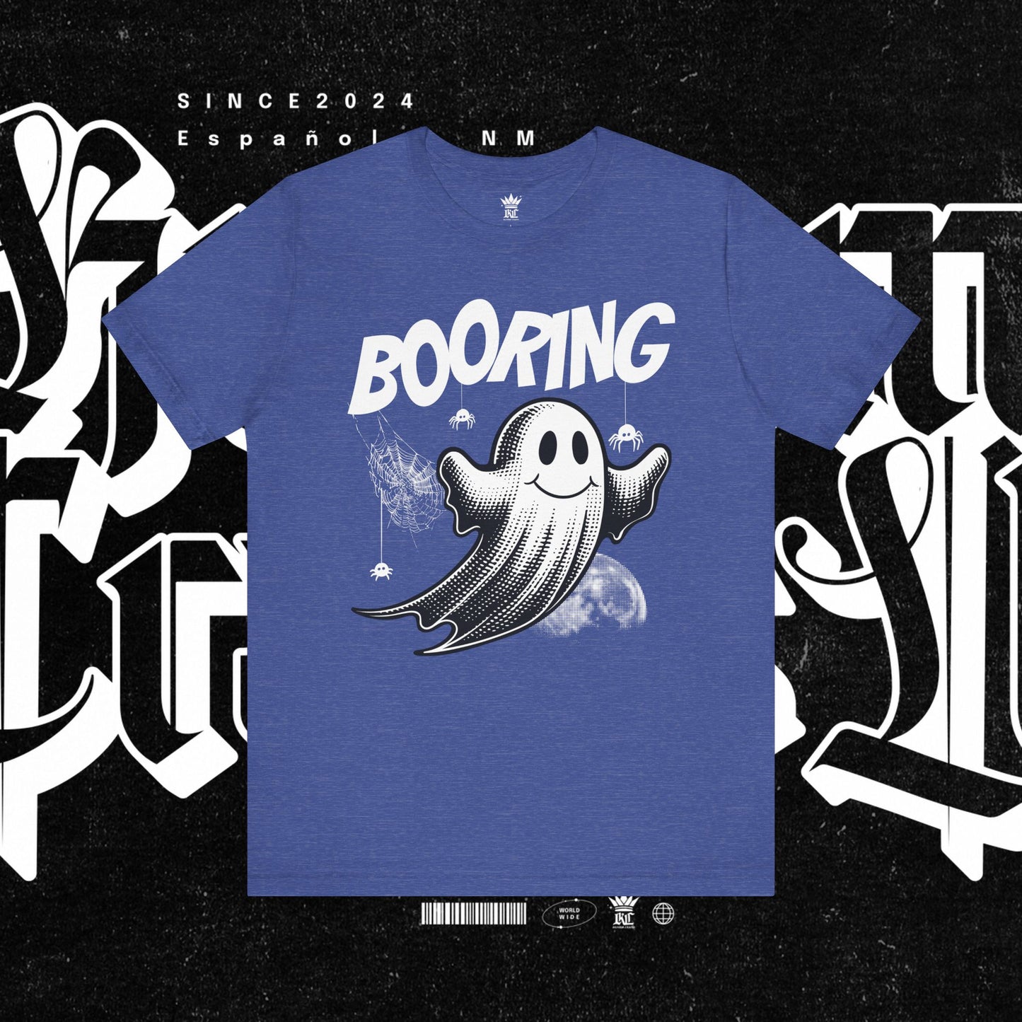 Ghostly Boo-Ring Fun Tee - Spooky Vibes, Perfect for Halloween, Casual Wear, Gift for Ghost Lovers, Graphic Tee, Trendy Outfit