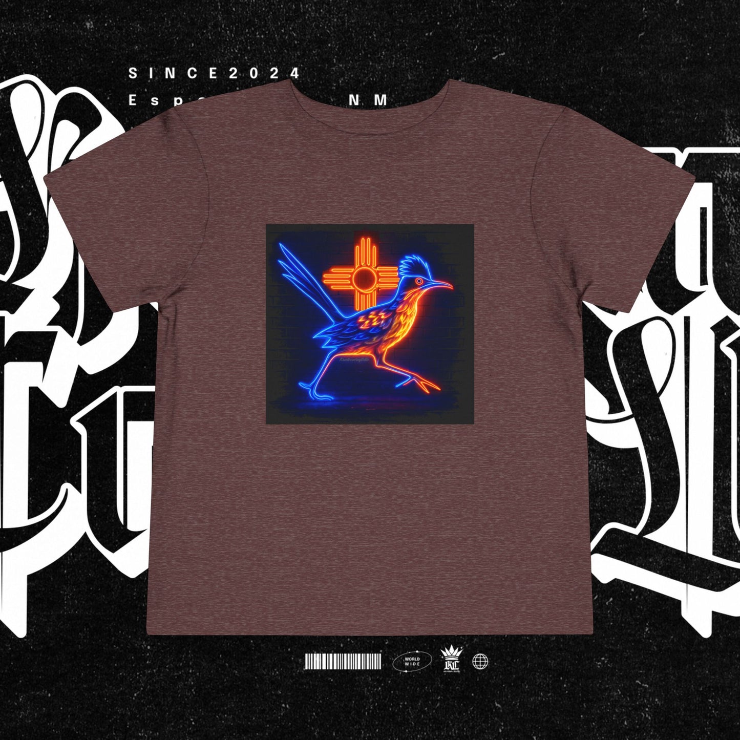 Neon Roadrunner New Mexico Design - Toddler Tee