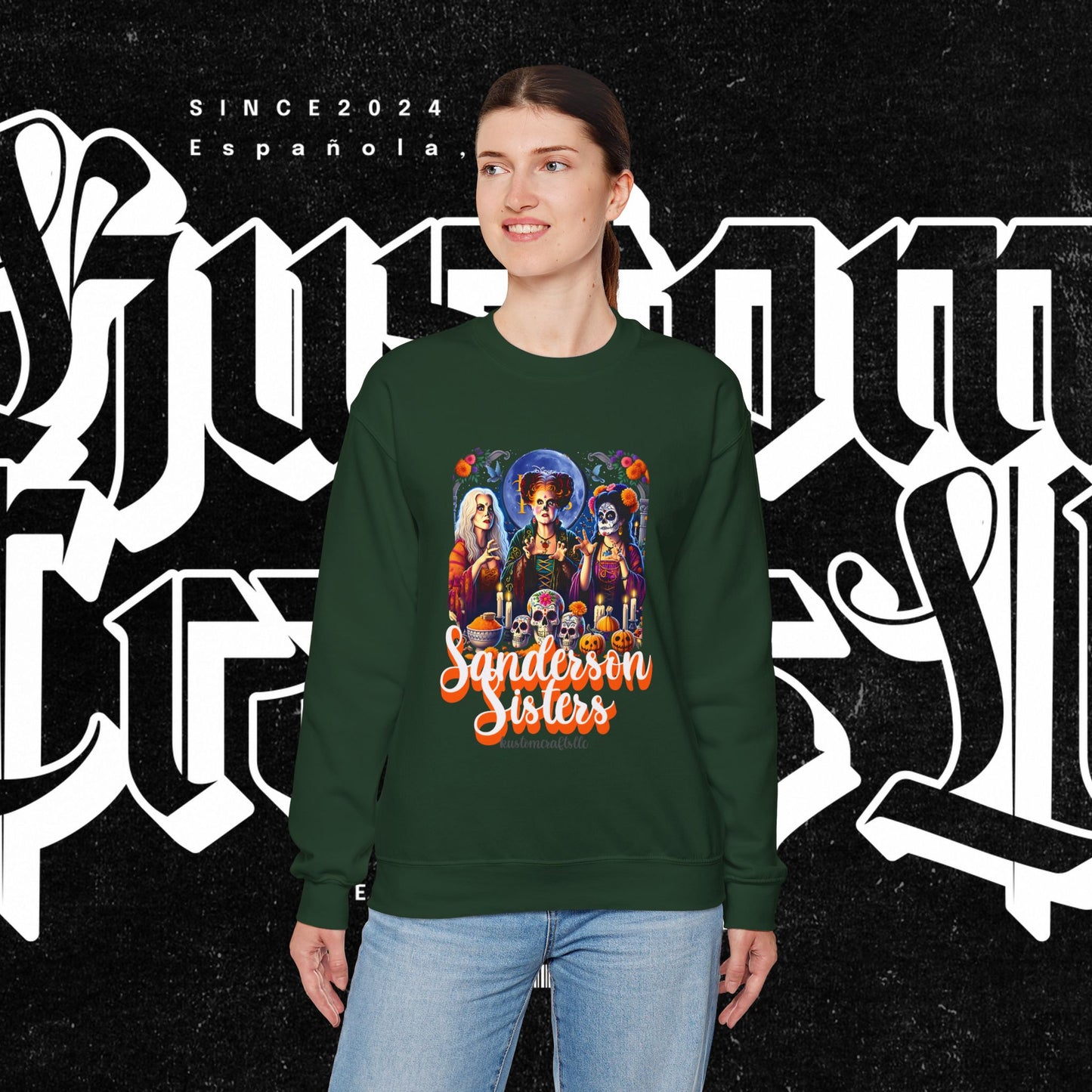 Sanderson Sisters Crewneck Sweatshirt, Halloween Sweatshirt, Casual Fall Fashion, Unisex Sweater, Art Print Sweatshirt