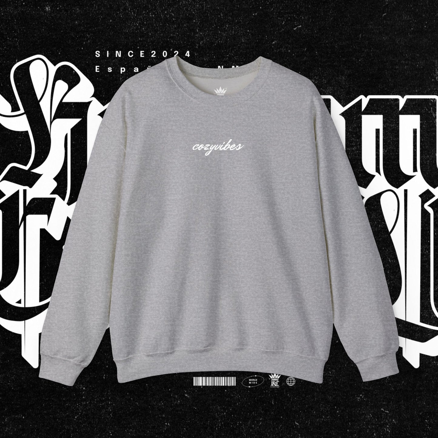 Cozy Vibes Embroidery Heavy Blend™ Crewneck Sweatshirt