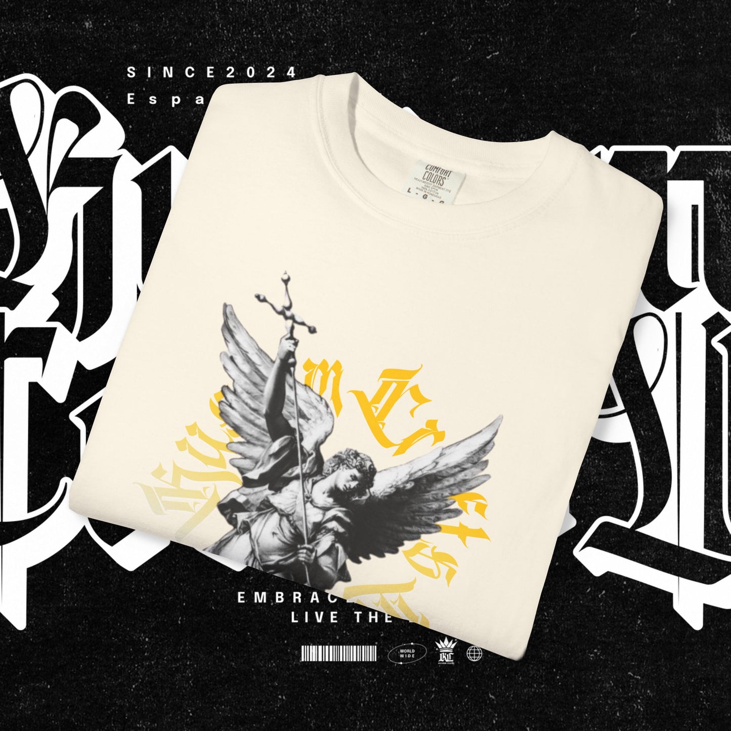Saint Micheal Vintage-Inspired Graphic T-Shirt featuring Angel Design, Perfect for Casual Wear, Gift for Art Lovers, Streetwear Essential, Unisex Tee