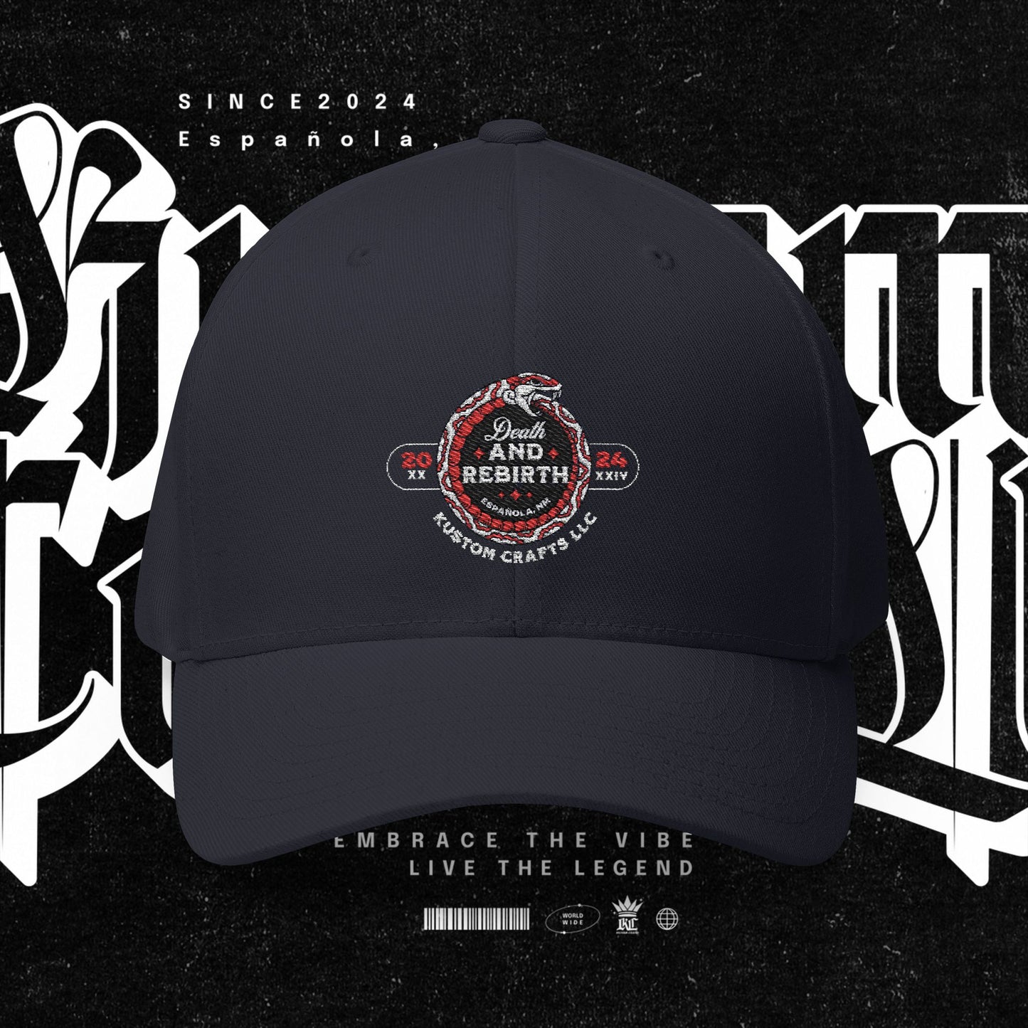 Embroidered Death and Rebirth Cap