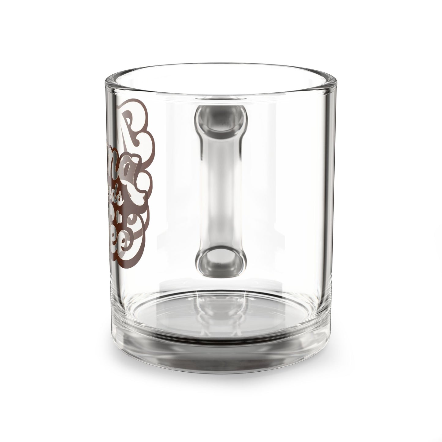 Mama Needs Coffee Glass Mug, 10oz - Perfect Gift for Mom, Coffee Lovers, Birthday, Mother's Day, Unique Kitchen Decor