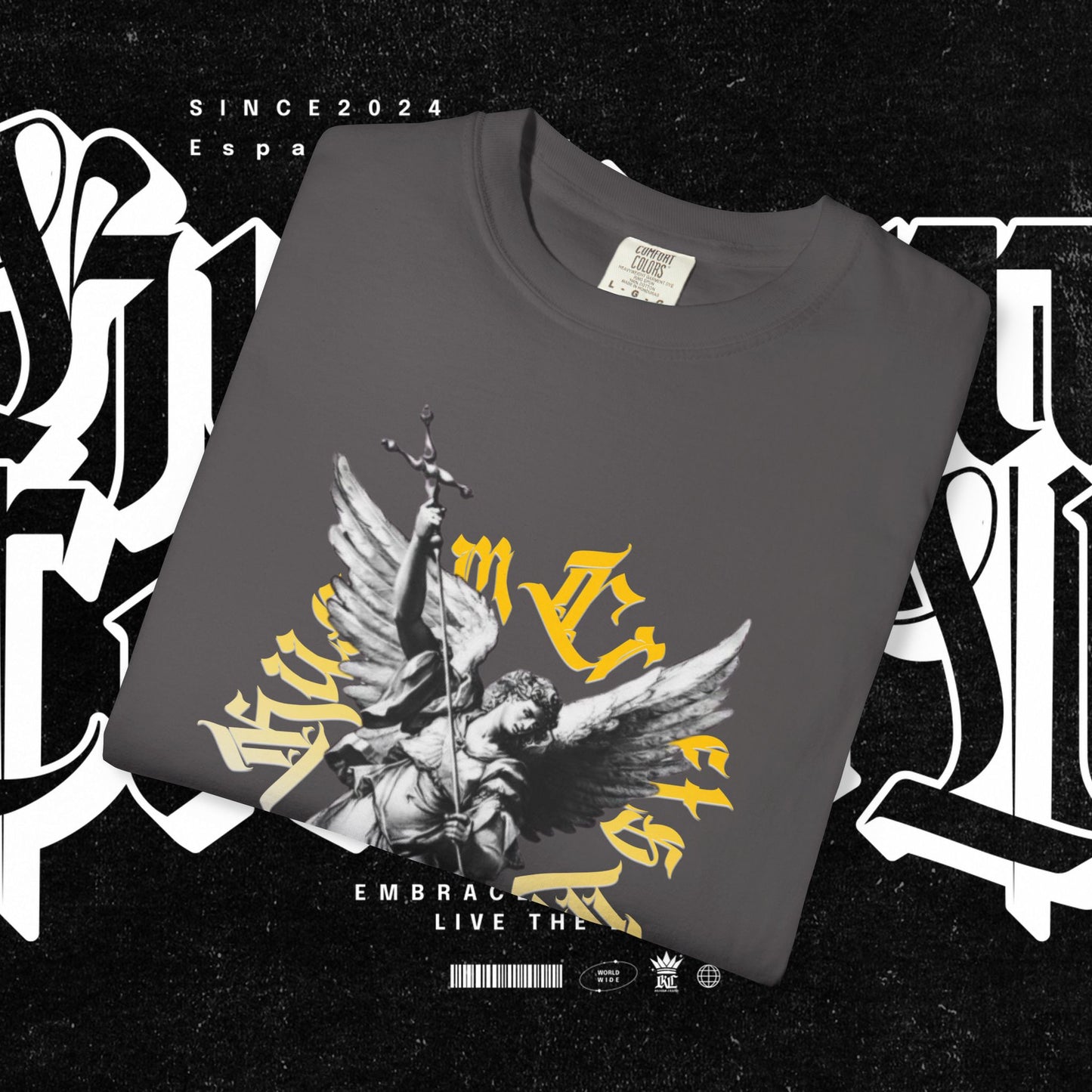 Saint Micheal Vintage-Inspired Graphic T-Shirt featuring Angel Design, Perfect for Casual Wear, Gift for Art Lovers, Streetwear Essential, Unisex Tee