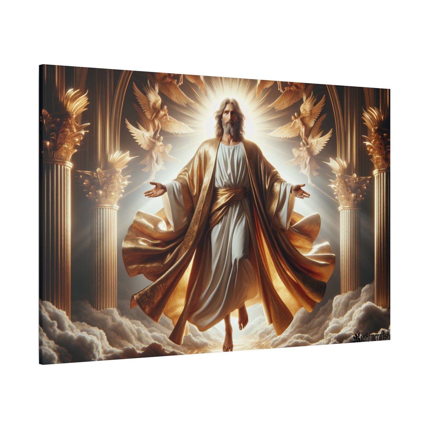 Divine Jesus Christ Canvas Wall Art, Spiritual Decor, Christian Home Decor, Inspirational Artwork, Religious Gift, Heavenly Wall Art