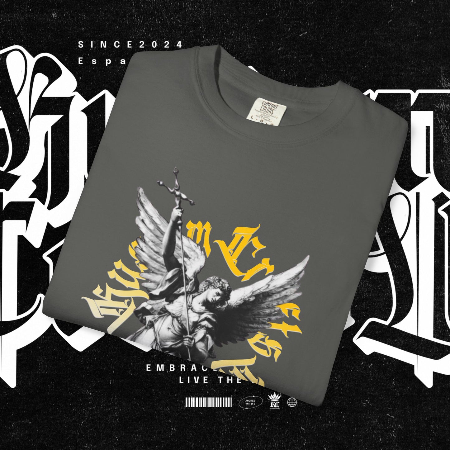 Saint Micheal Vintage-Inspired Graphic T-Shirt featuring Angel Design, Perfect for Casual Wear, Gift for Art Lovers, Streetwear Essential, Unisex Tee