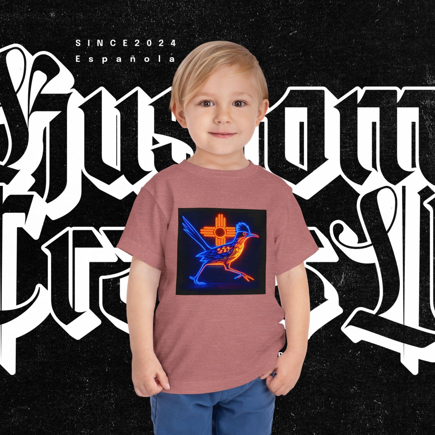Neon Roadrunner New Mexico Design - Toddler Tee