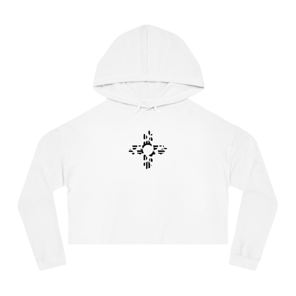 Zia Sun, Cow Print - Cropped Hoodie