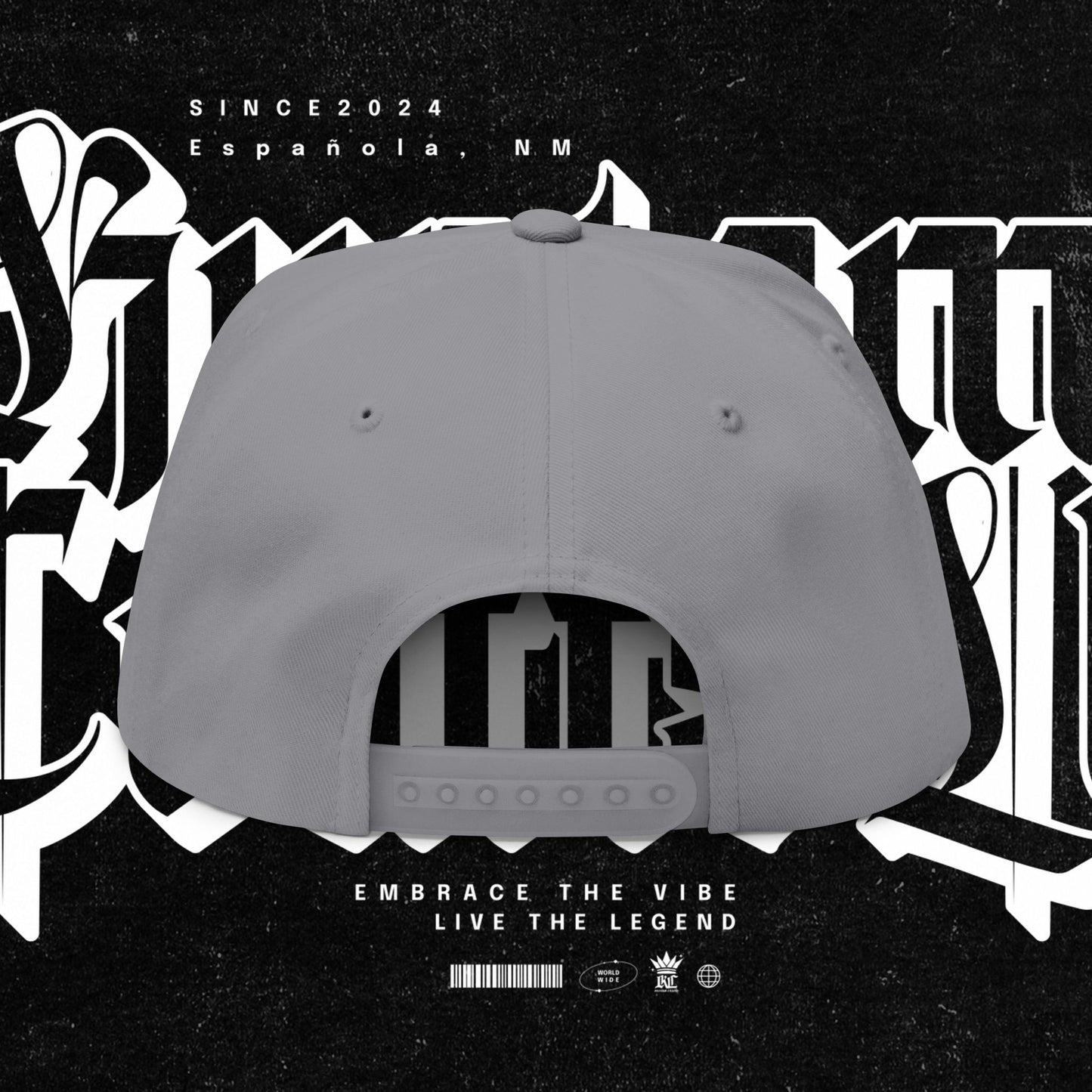 Embroidered Flat Bill Cap - Love Life Graffiti Style Hat