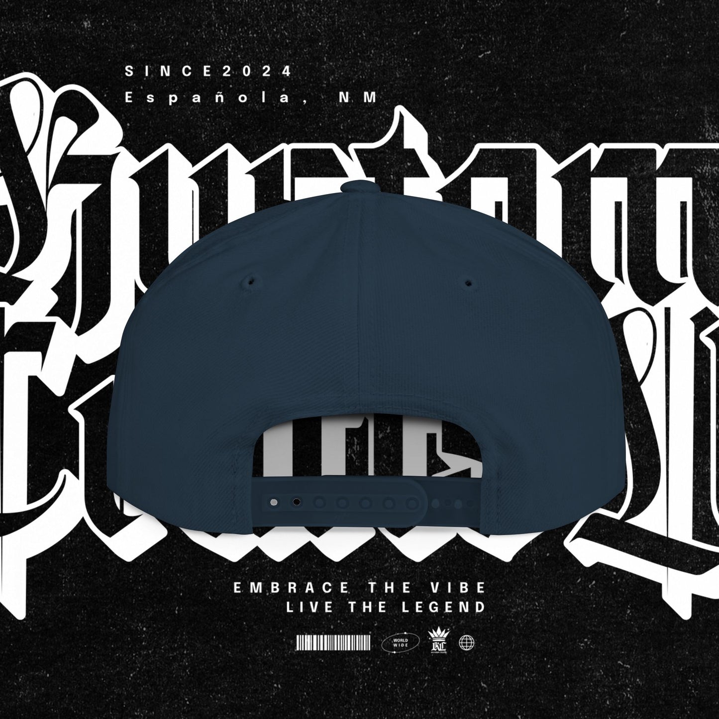 Custom Flat Bill Snapback Hat | Embrace the Vibe, Live the Legend | Perfect for Streetwear, Festivals, Casual Outings, Gifts