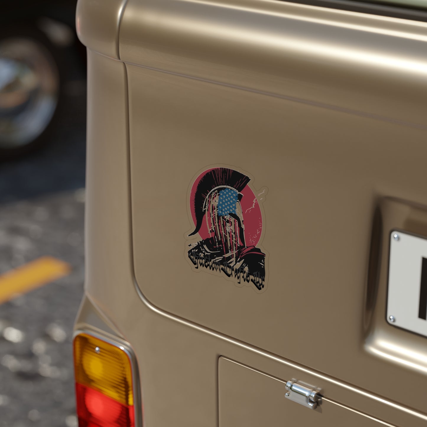 Patriotic Spartan Stickers - Outdoor Die-Cut Decals for Cars, Bumpers, Laptops, Celebrations, Gifts