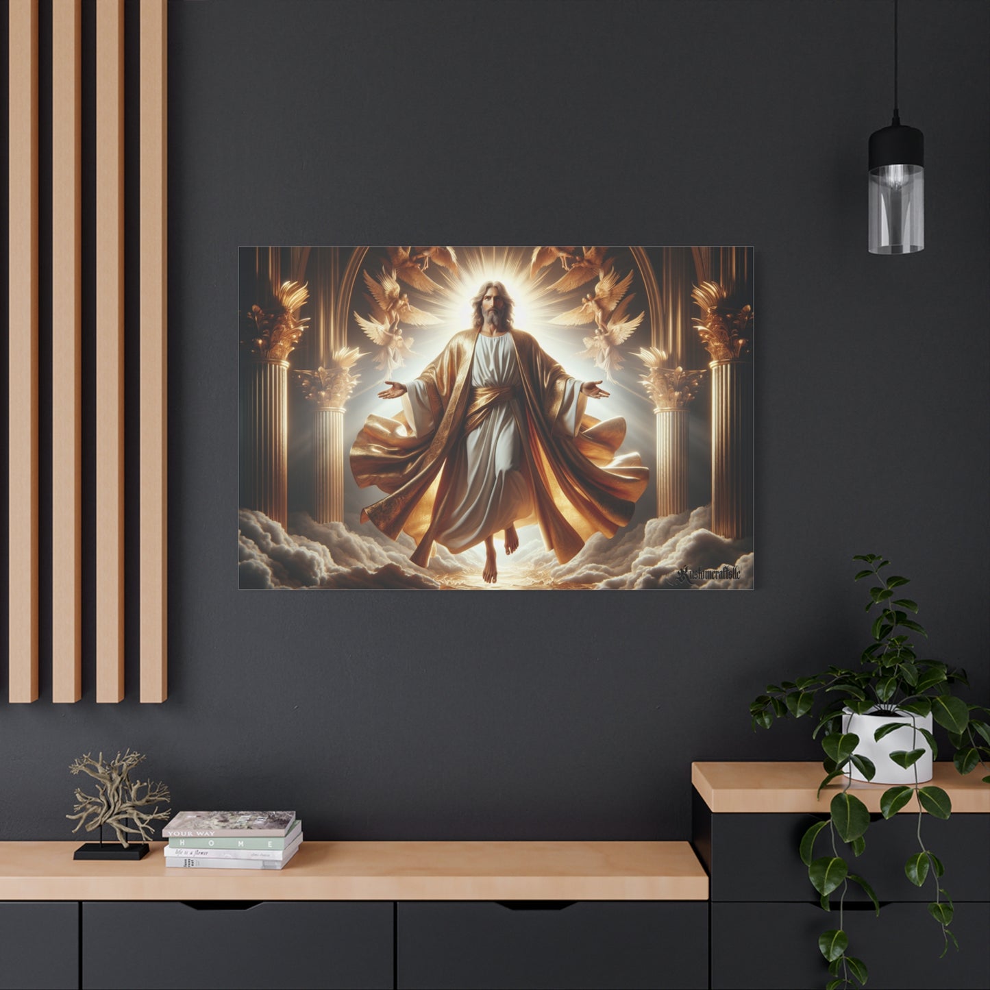 Divine Jesus Christ Canvas Wall Art, Spiritual Decor, Christian Home Decor, Inspirational Artwork, Religious Gift, Heavenly Wall Art