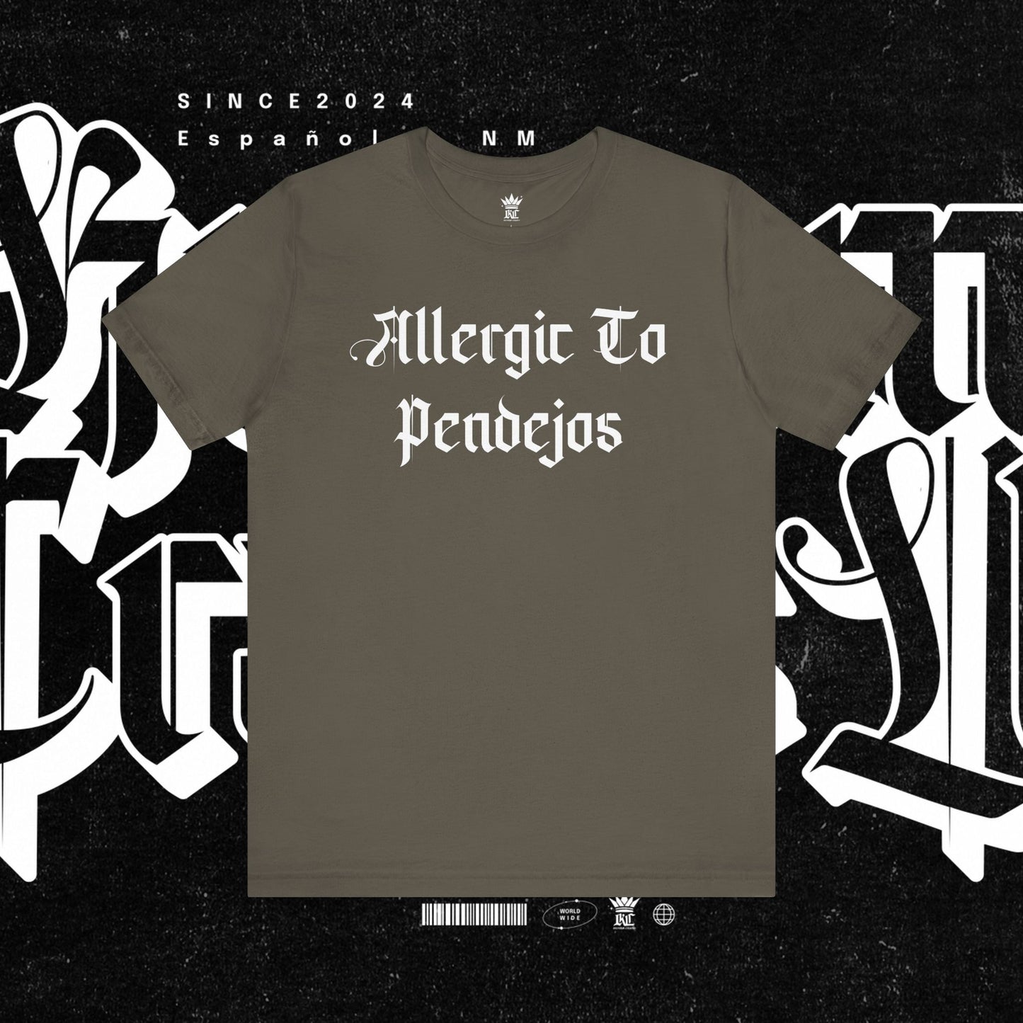 Allergic to Pendejos Unisex Jersey Tee | Casual Humor Shirt | Gift for Friends, Birthday, Humor Apparel, Everyday Wear
