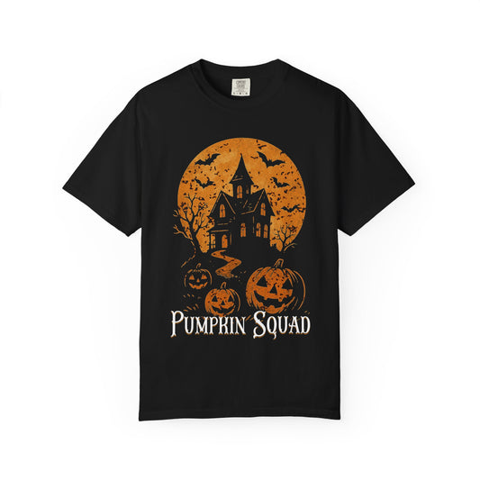 Pumpkin Squad Halloween Unisex T-shirt | Spooky Season Apparel, Fall Festivities Shirt, Ghostly Gatherings Tee, Pumpkin Lovers Gift