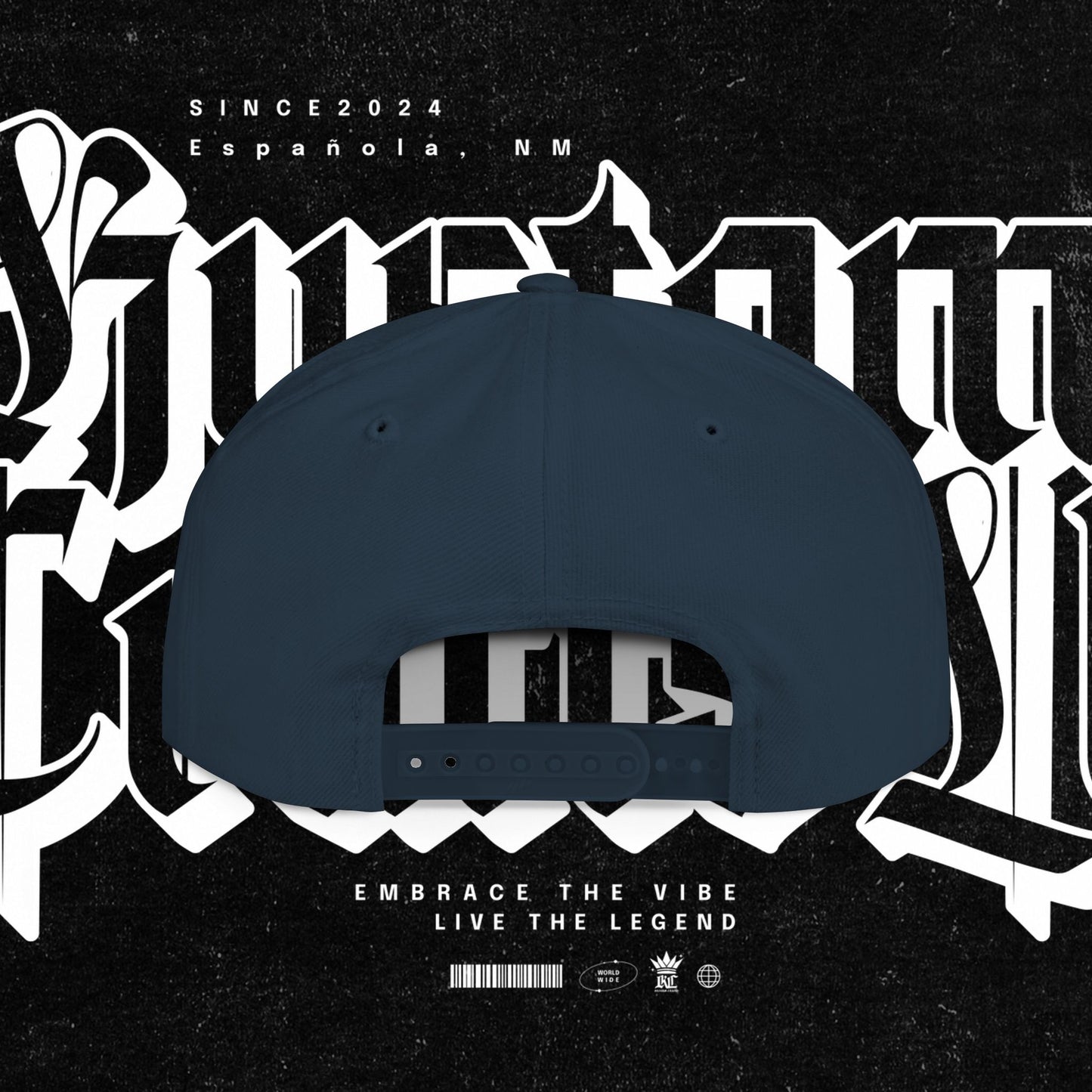Custom Flat Bill Snapback Hat | Embrace the Vibe, Live the Legend | Perfect for Streetwear, Festivals, Casual Outings, Gifts