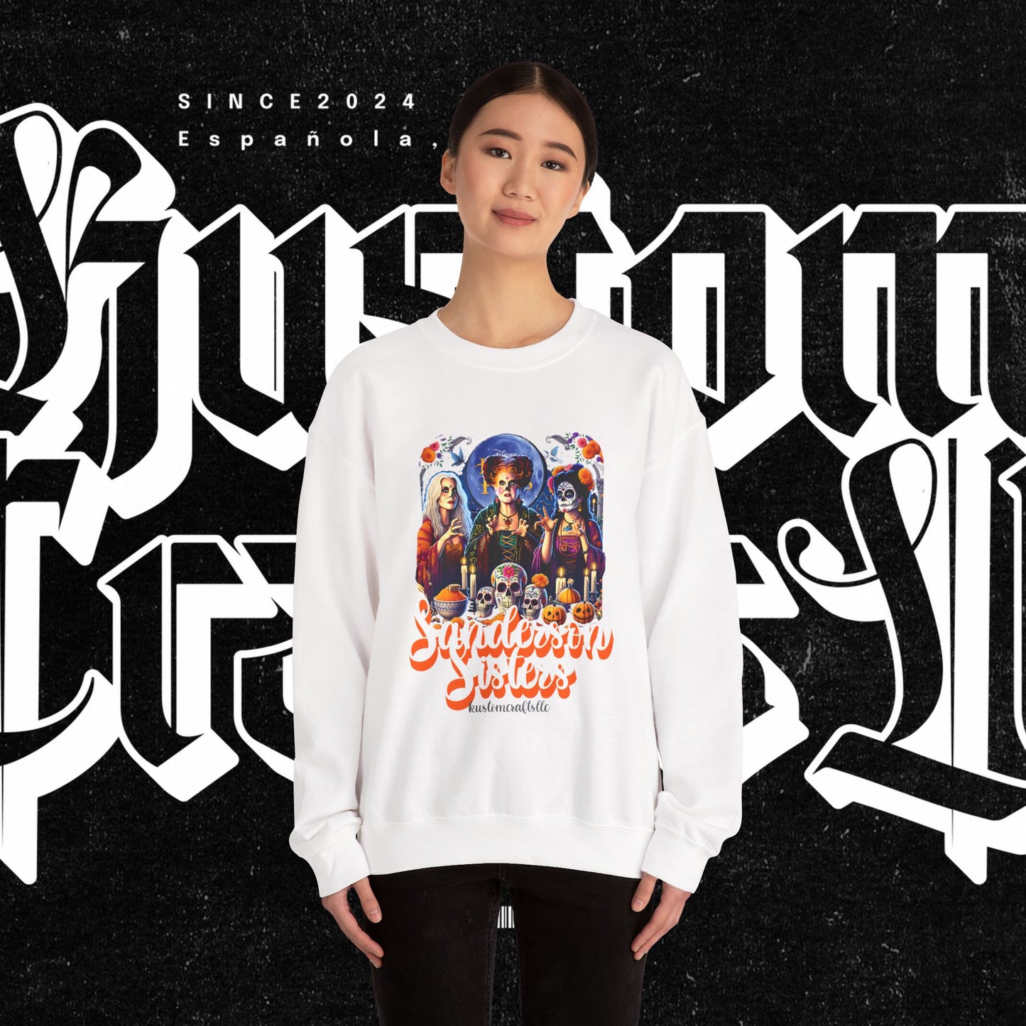Sanderson Sisters Crewneck Sweatshirt, Halloween Sweatshirt, Casual Fall Fashion, Unisex Sweater, Art Print Sweatshirt