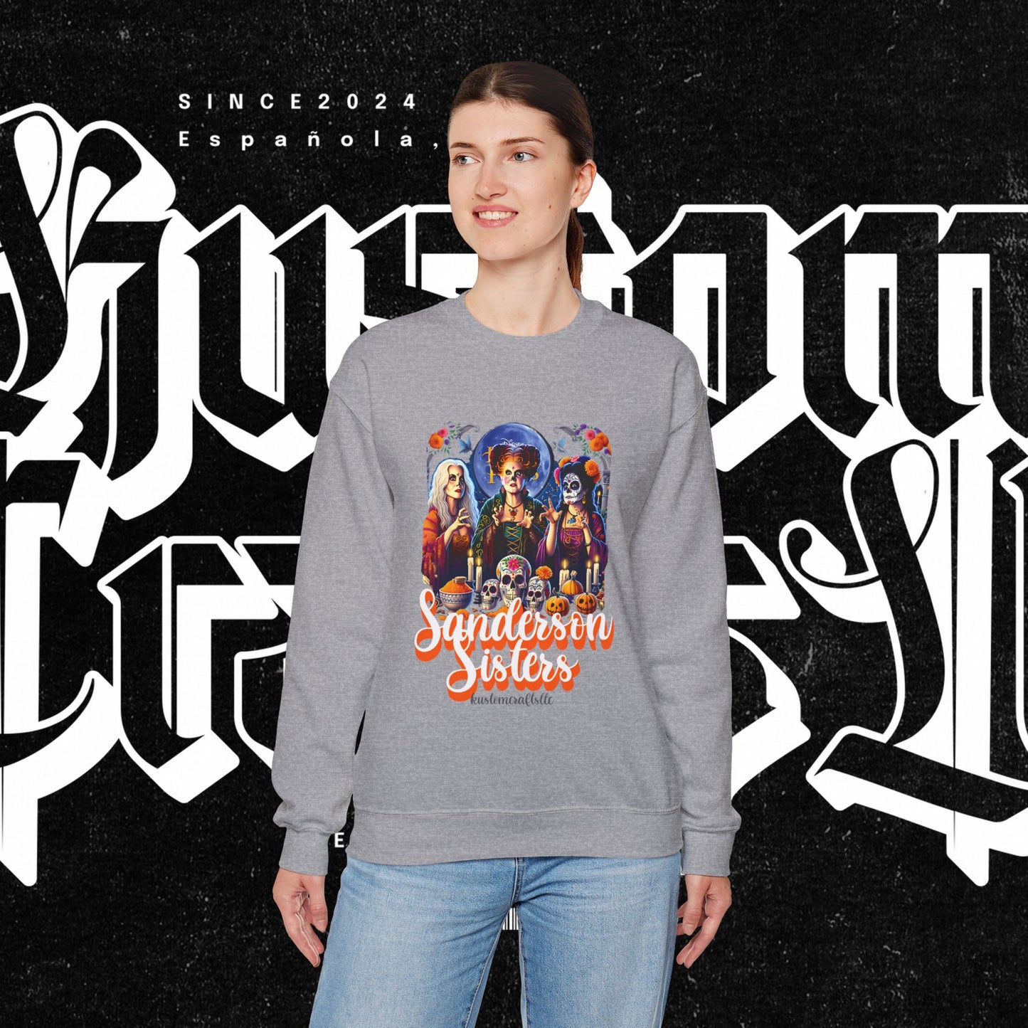 Sanderson Sisters Crewneck Sweatshirt, Halloween Sweatshirt, Casual Fall Fashion, Unisex Sweater, Art Print Sweatshirt