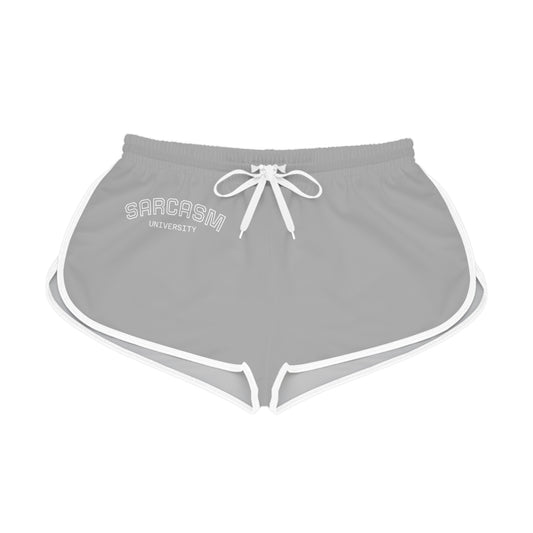 Cute Sarcasm University Women's Relaxed Shorts, Funny Summer Shorts, Casual Lounge Wear, Gift for Sarcasm Lovers, Comfy Beach Shorts
