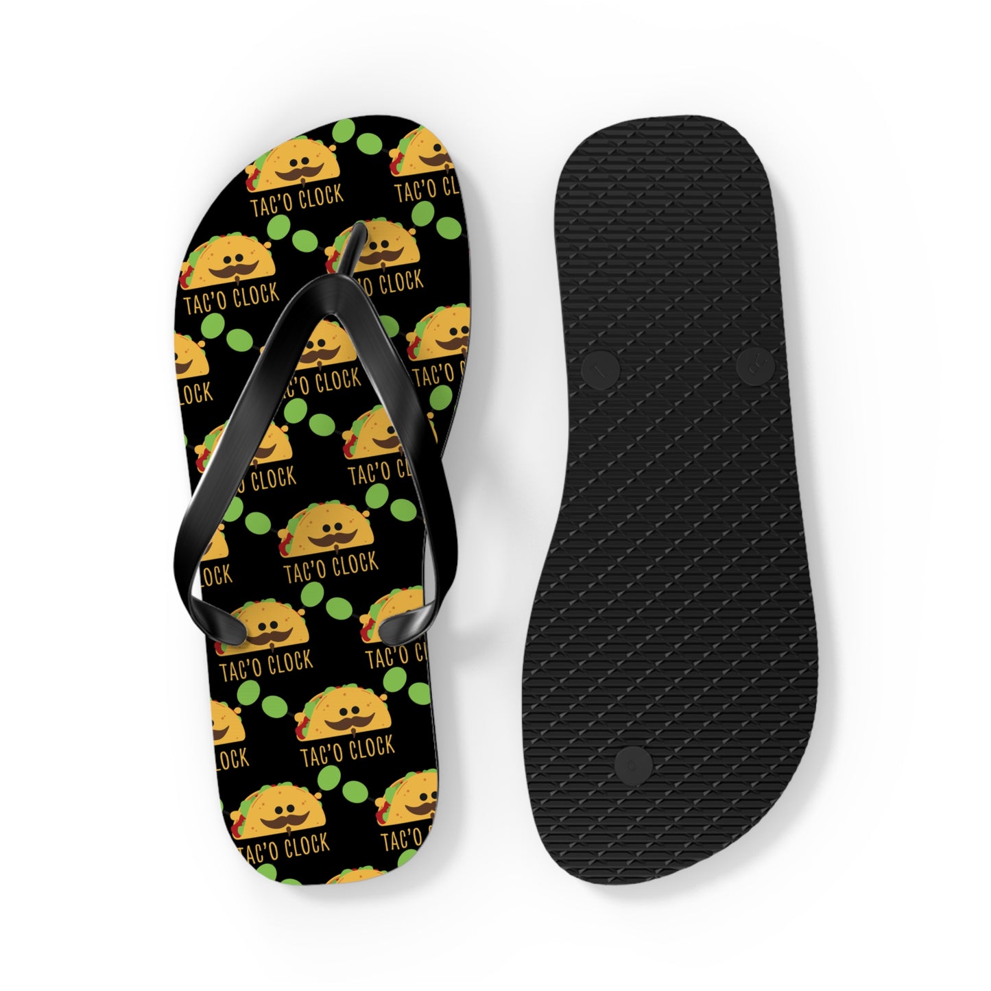 Taco-Themed Flip Flops - Perfect for Summer, College Dorms, Beach Days, Taco Celebrations, Foodie Gifts, Pool Parties, Funny Footwear