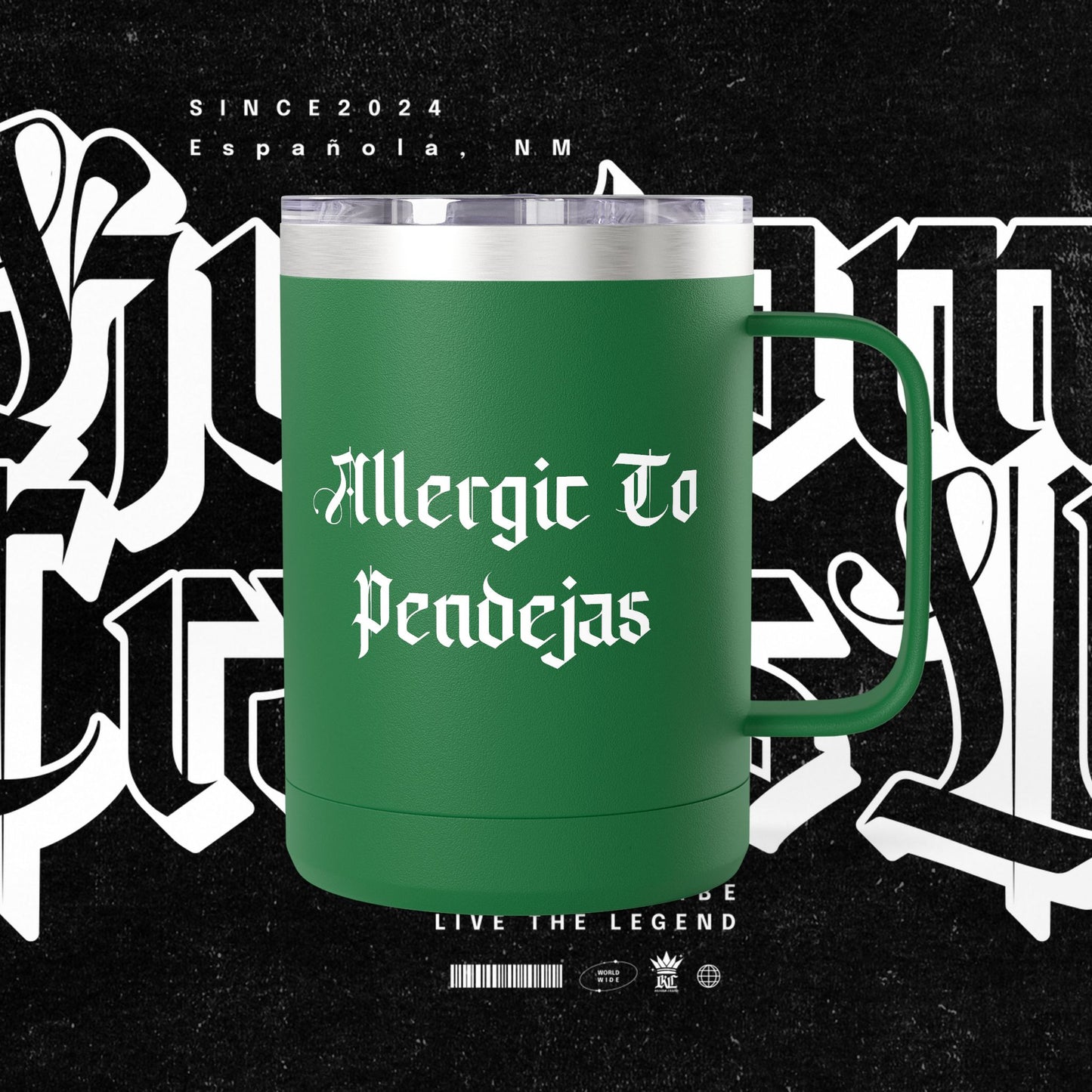 Allergic To Pendejas Coffee Mug Tumbler, 15oz - Stylish Drinkware for Coffee Lovers, Funny Gift for Friends, Unique Travel Mug, [...]