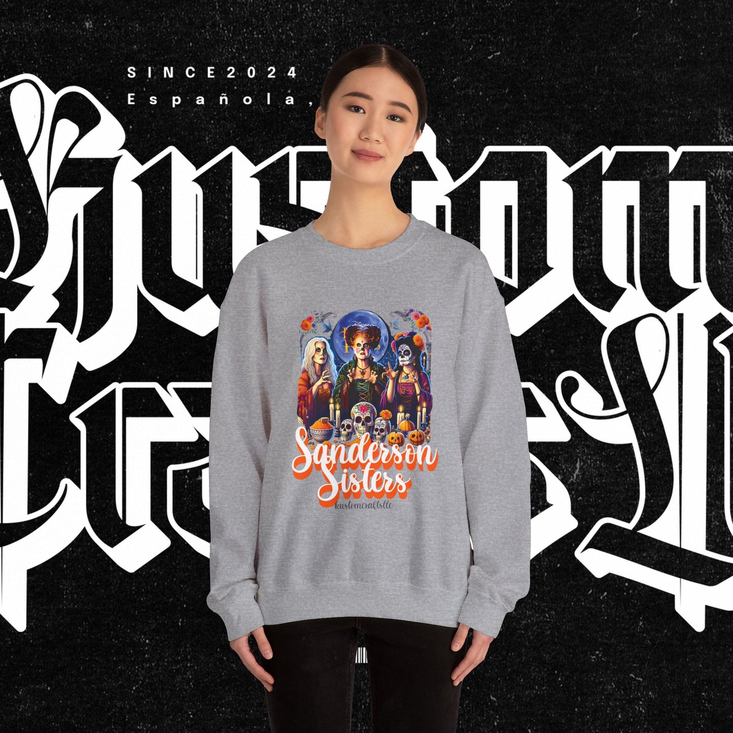 Sanderson Sisters Crewneck Sweatshirt, Halloween Sweatshirt, Casual Fall Fashion, Unisex Sweater, Art Print Sweatshirt