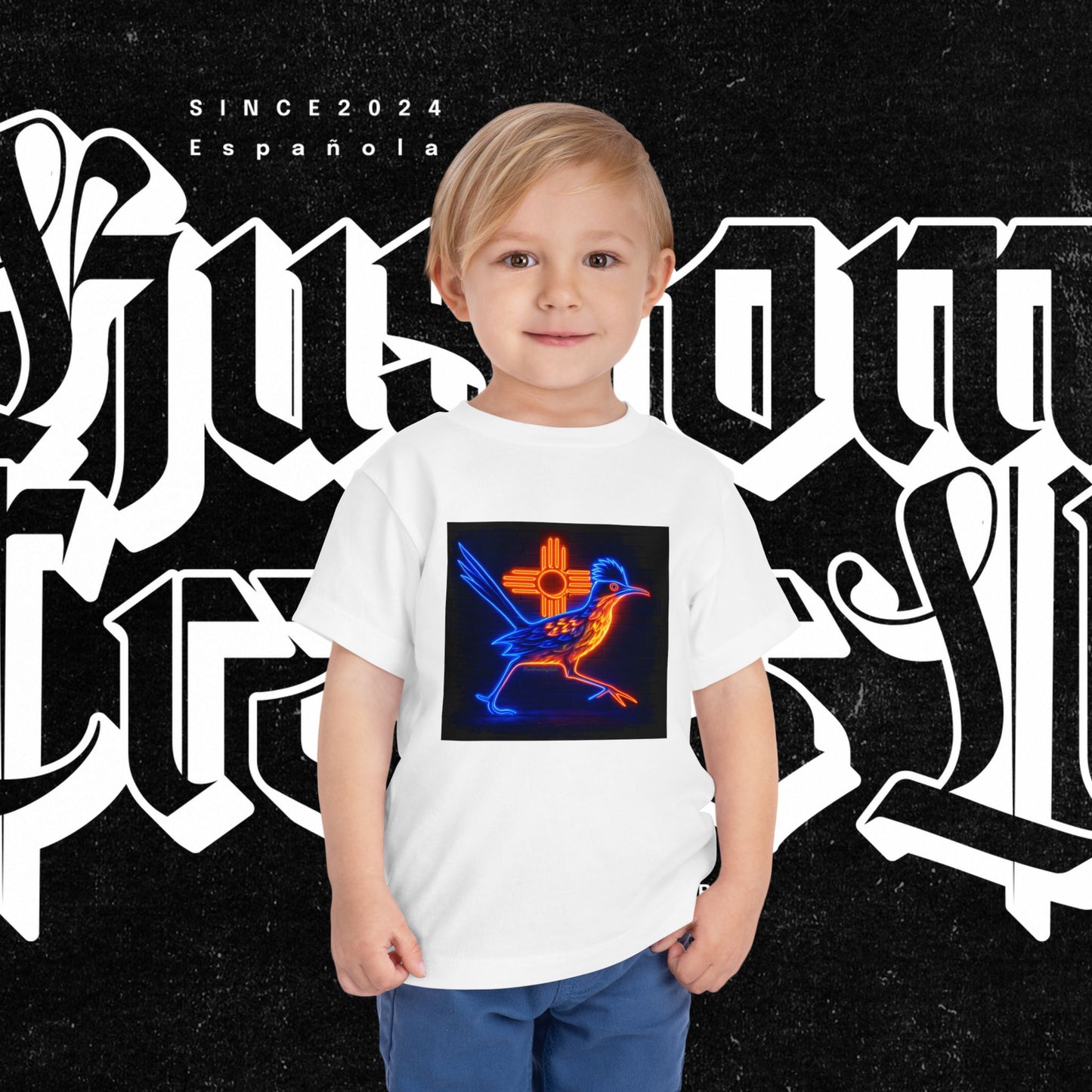 Neon Roadrunner New Mexico Design - Toddler Tee