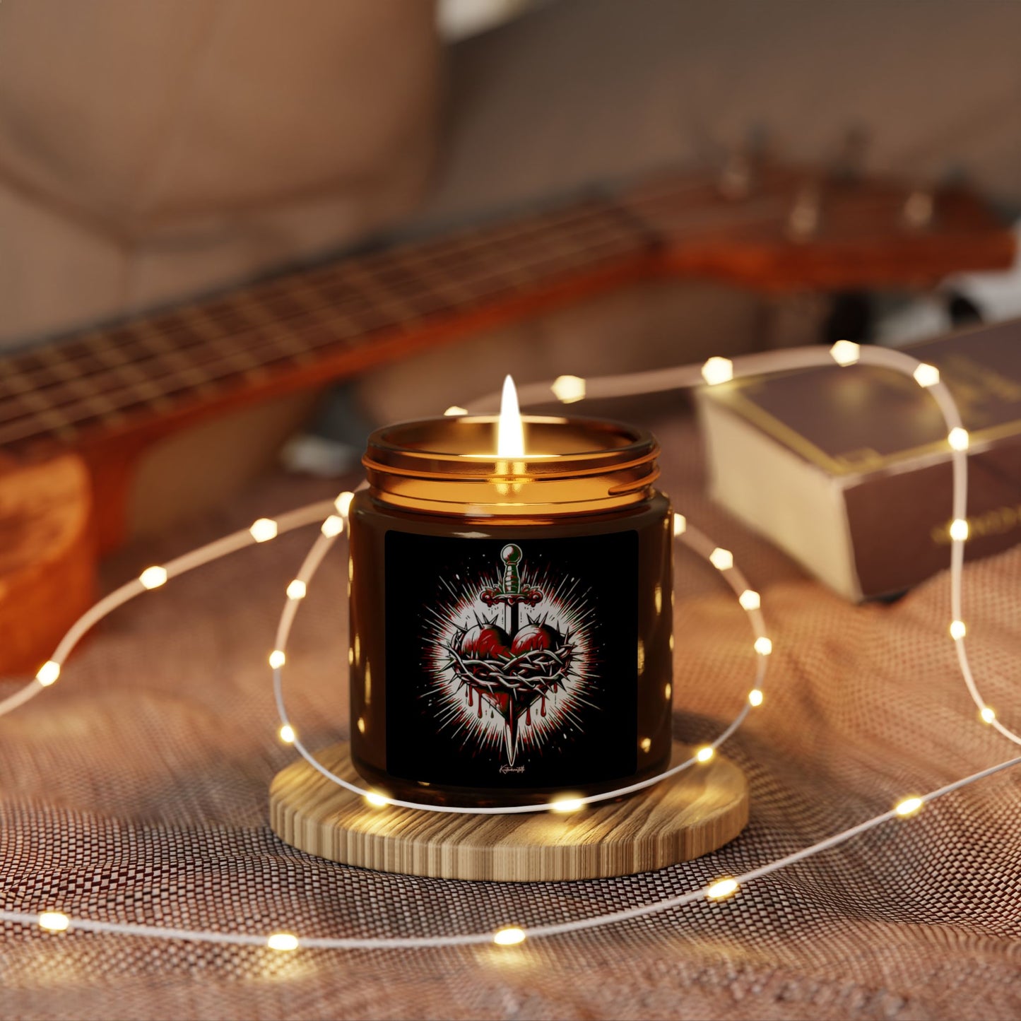 Scented Soy Candle (Multi-Size, Amber Jar)