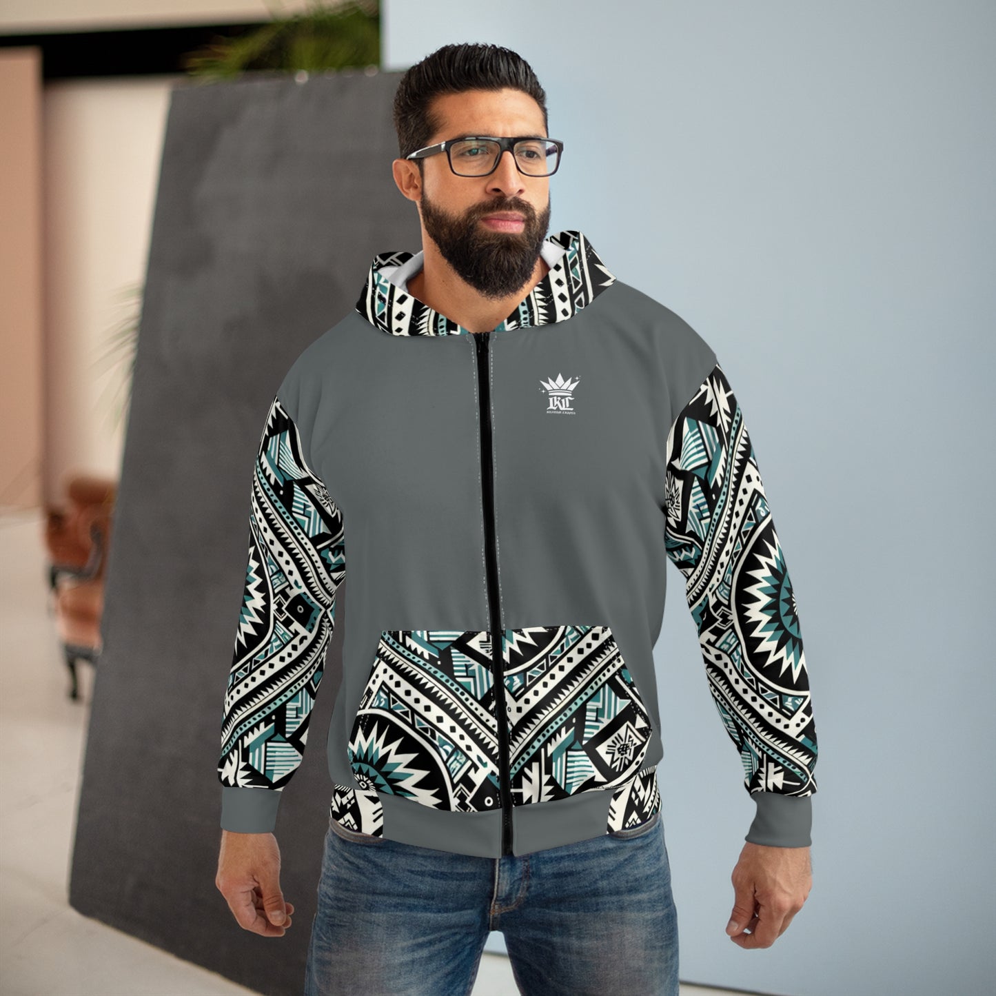 Southwest (Dark-Grey) Zip Hoodie