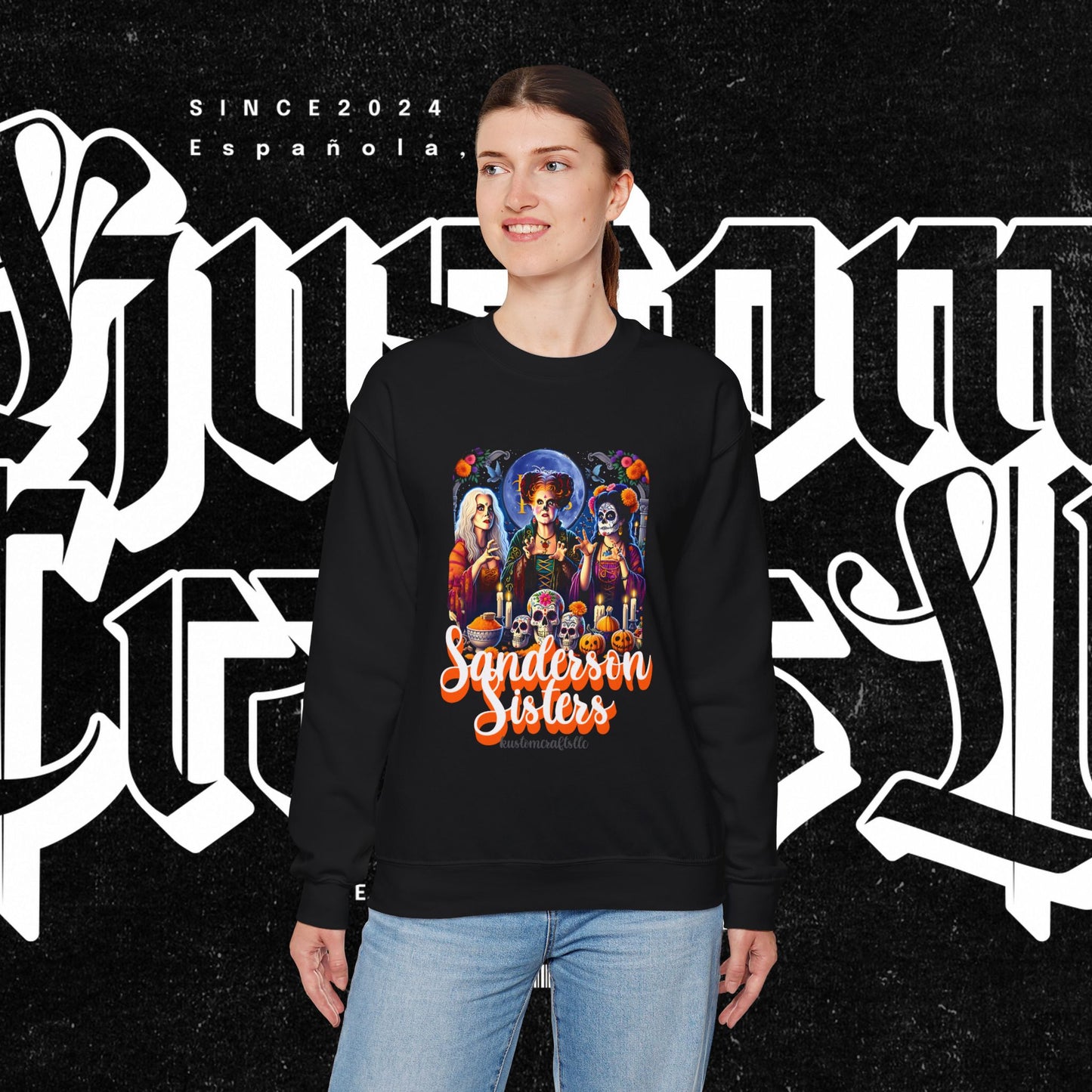 Sanderson Sisters Crewneck Sweatshirt, Halloween Sweatshirt, Casual Fall Fashion, Unisex Sweater, Art Print Sweatshirt