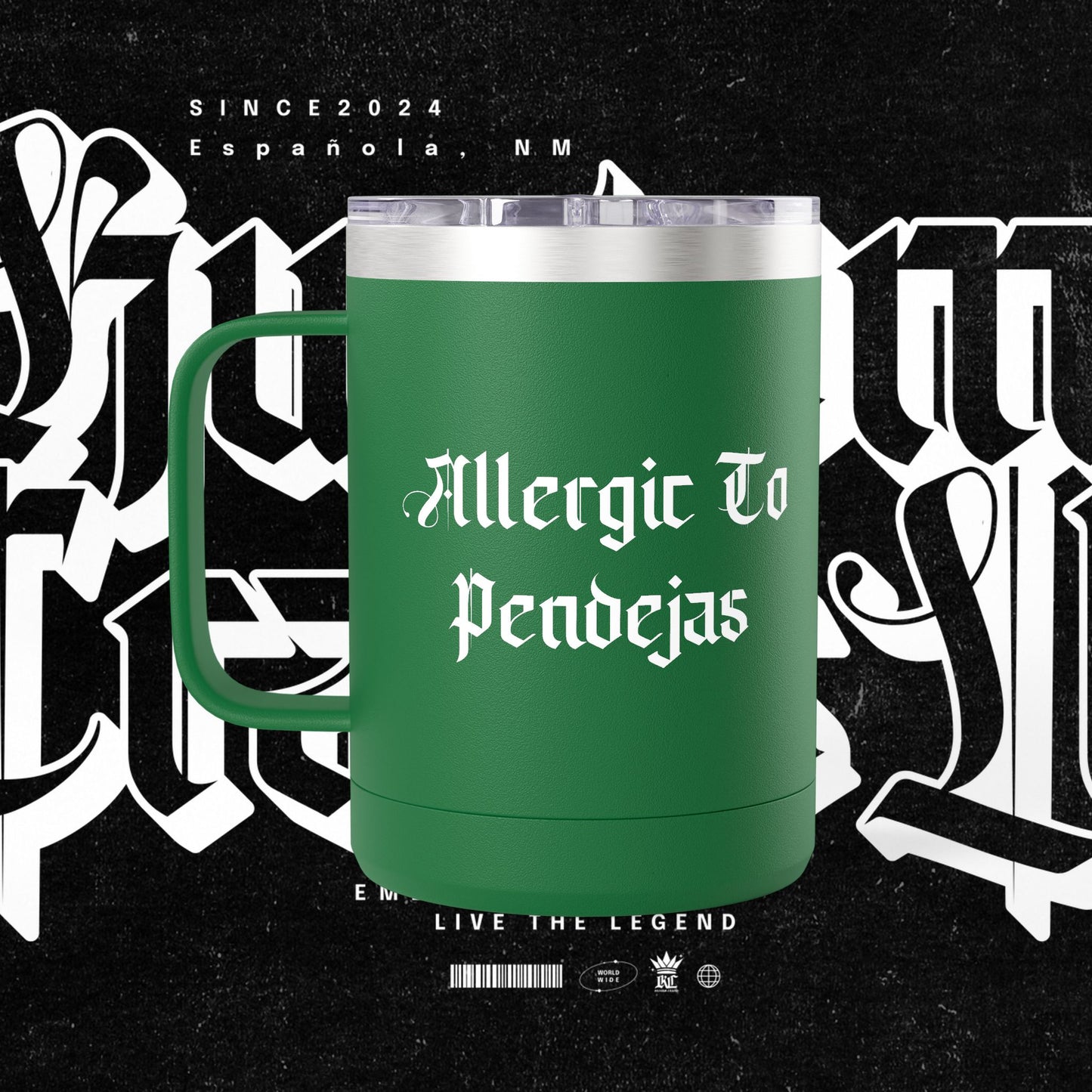 Allergic To Pendejas Coffee Mug Tumbler, 15oz - Stylish Drinkware for Coffee Lovers, Funny Gift for Friends, Unique Travel Mug, [...]
